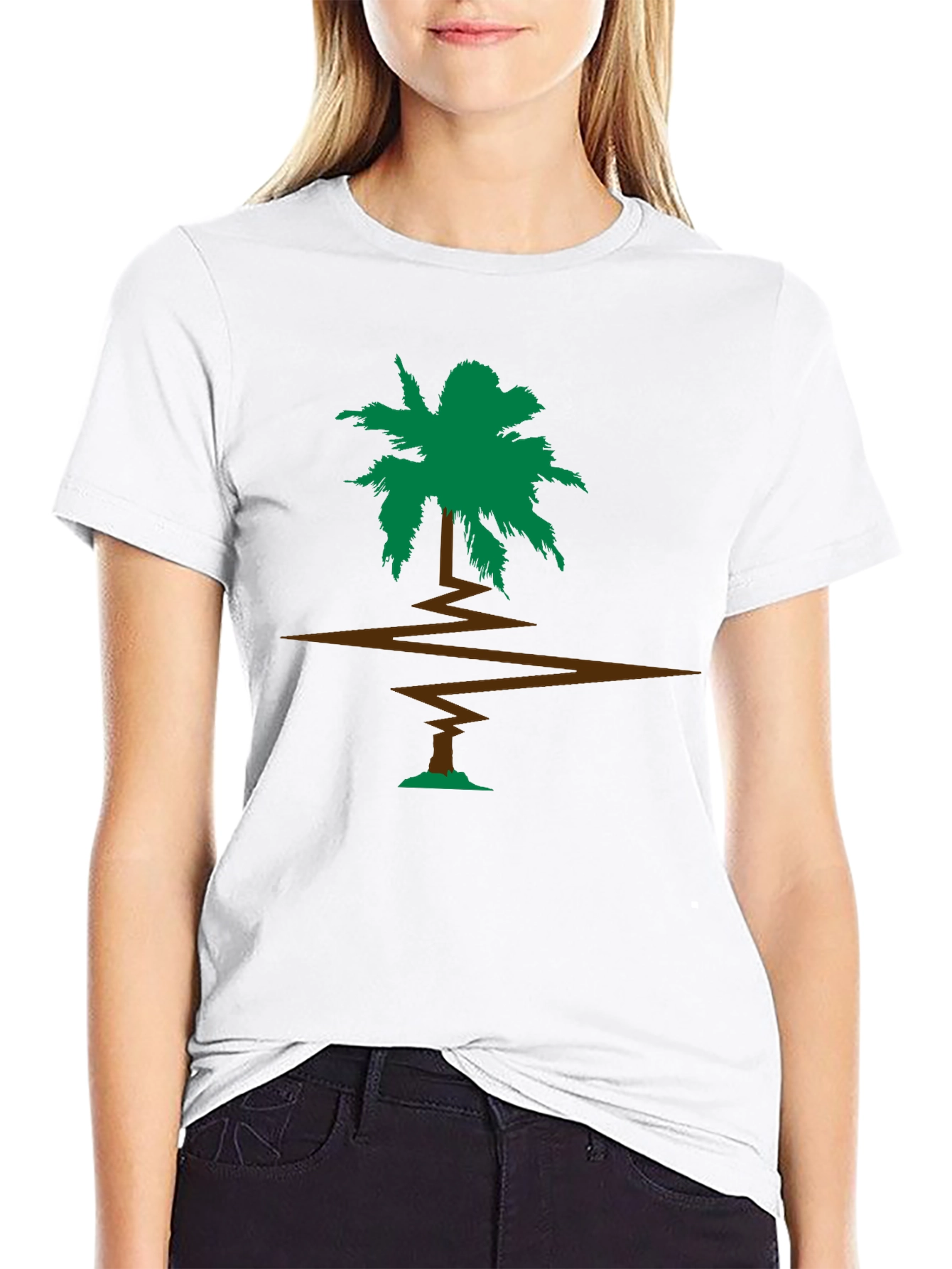 Black Palm Tree Graphic Tee - Black T-Shirt view 9