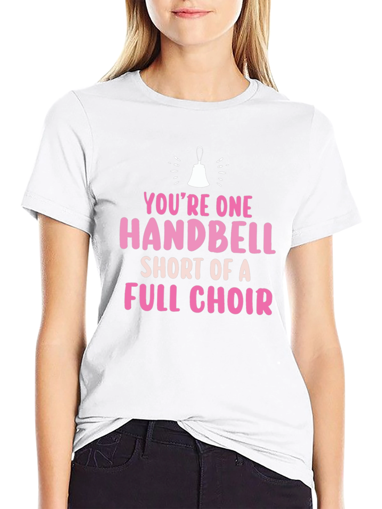 Black Handbell Choir T-Shirt - Funny Music Gift view 9