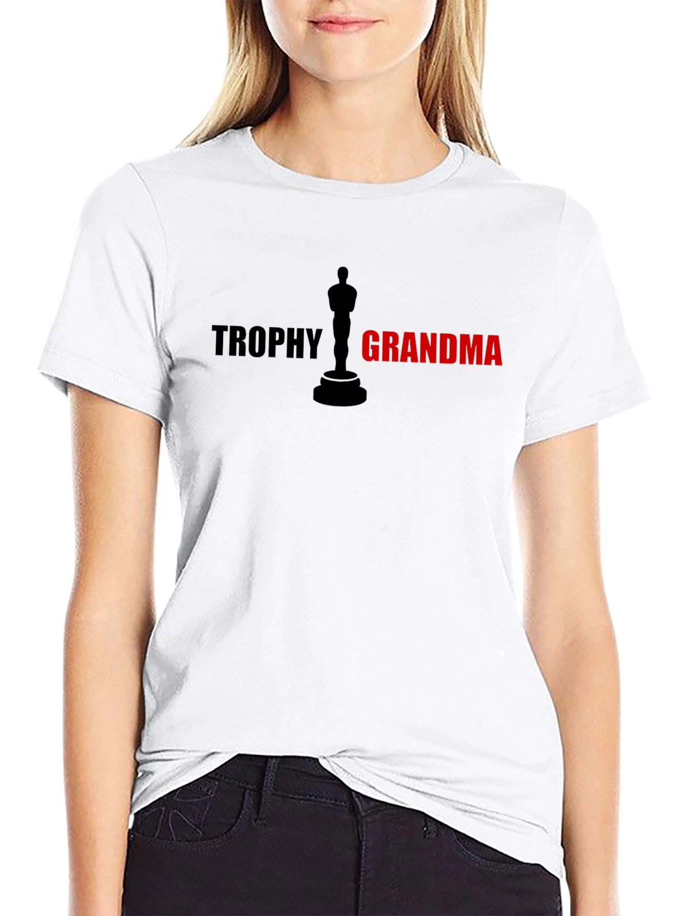 Black Trophy Grandma Graphic T-Shirt - Black view 9