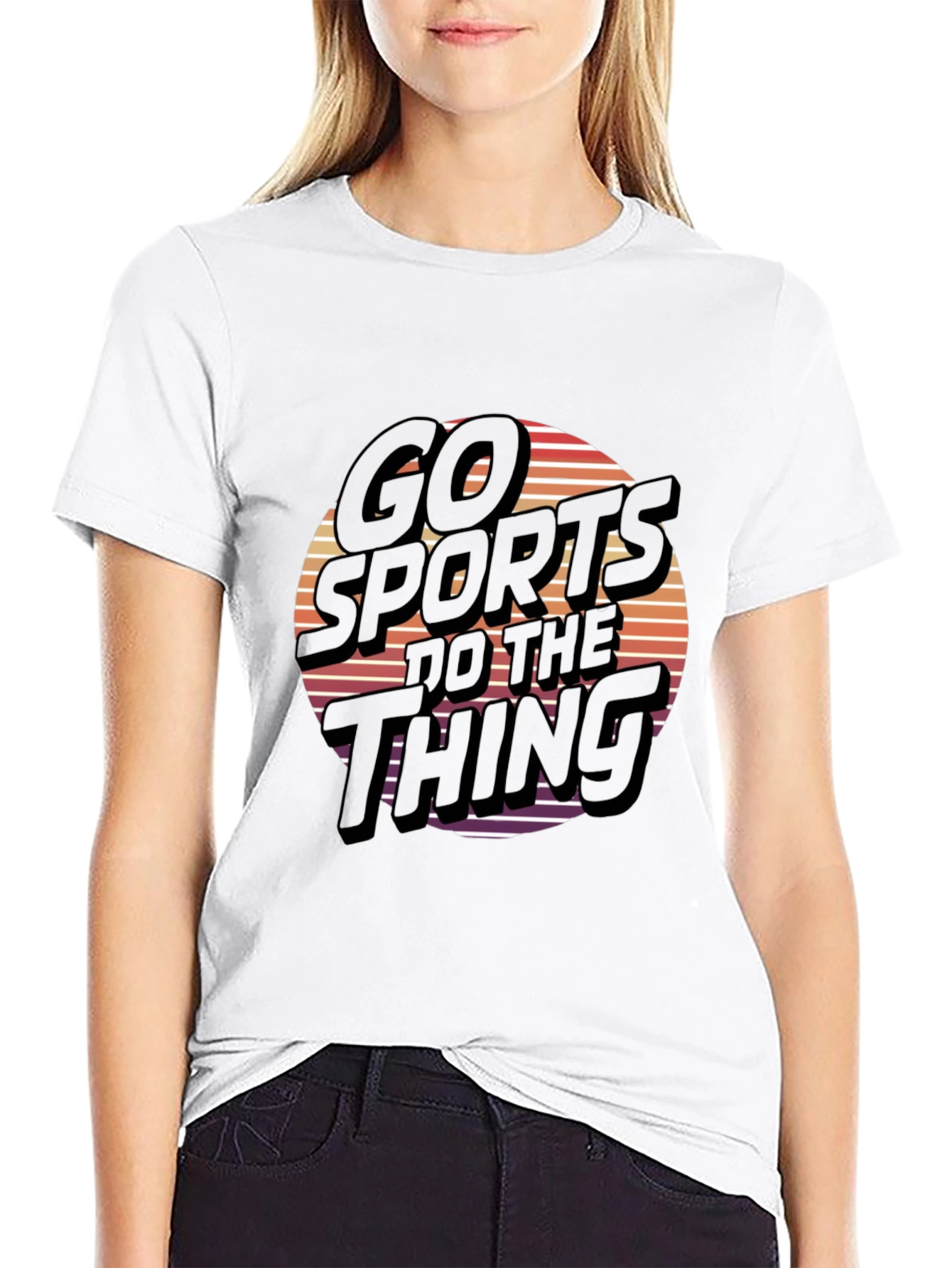 Black Go Sports Do The Thing T-Shirt Graphic Novelty Tee view 9