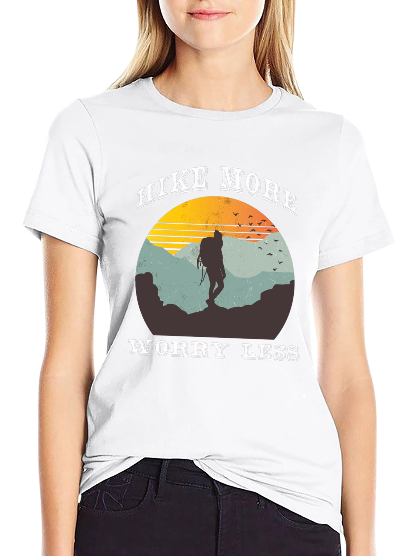 Hike More Worry Less Graphic Tee - 9