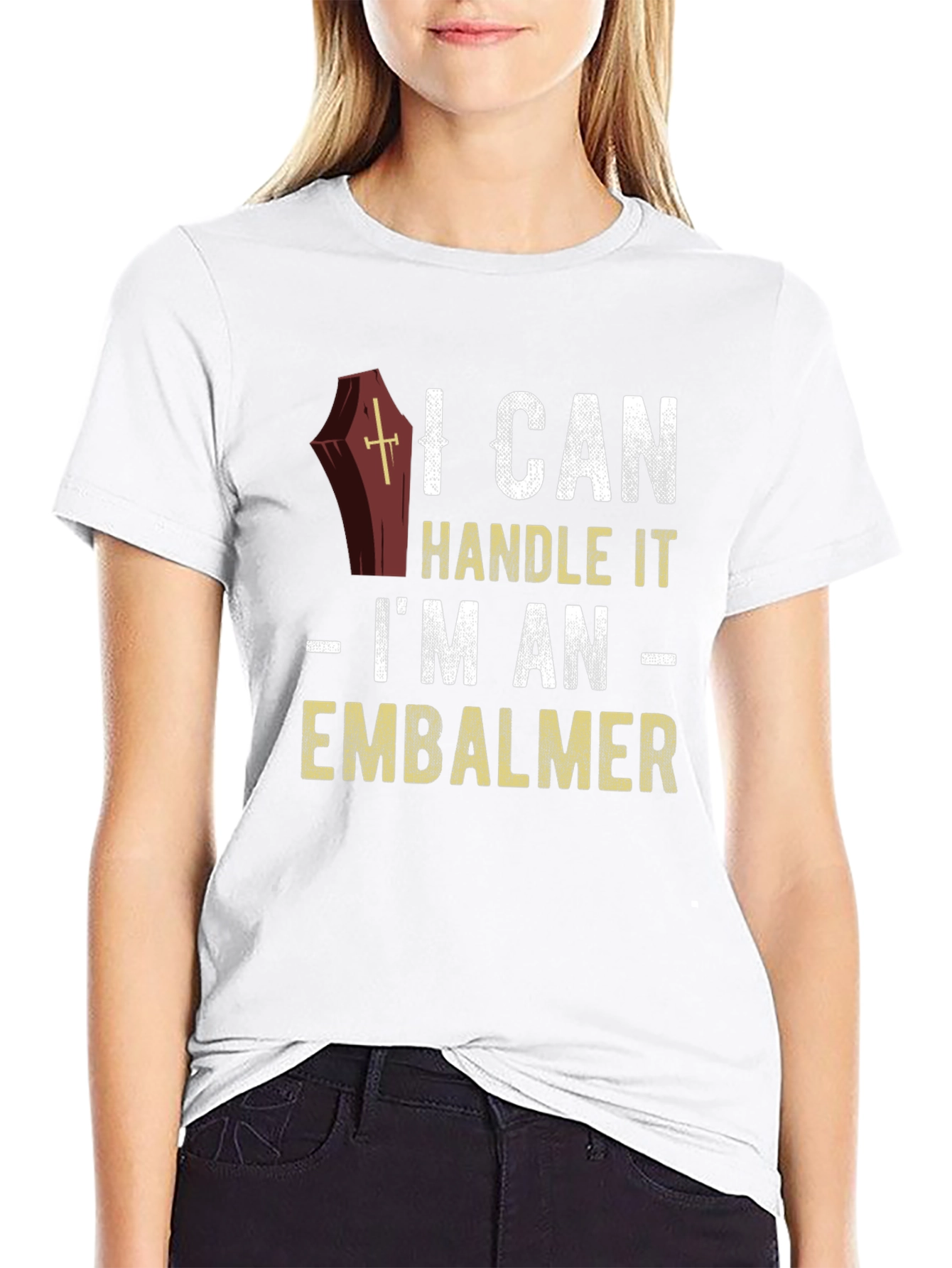 Black I Can Handle It Embalmer T-Shirt view 9