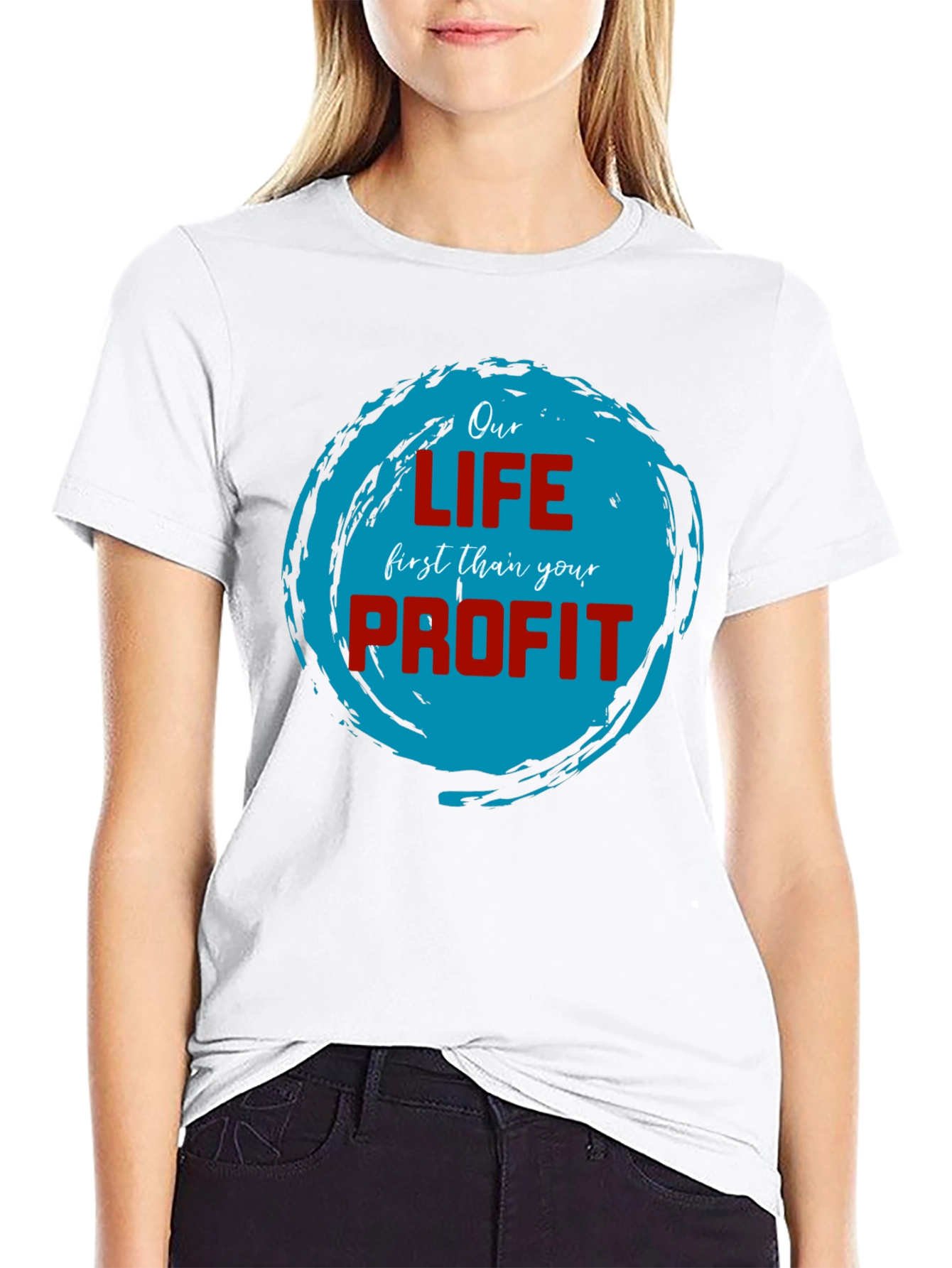 Black Our Life First Than Your Profit T-Shirt view 9