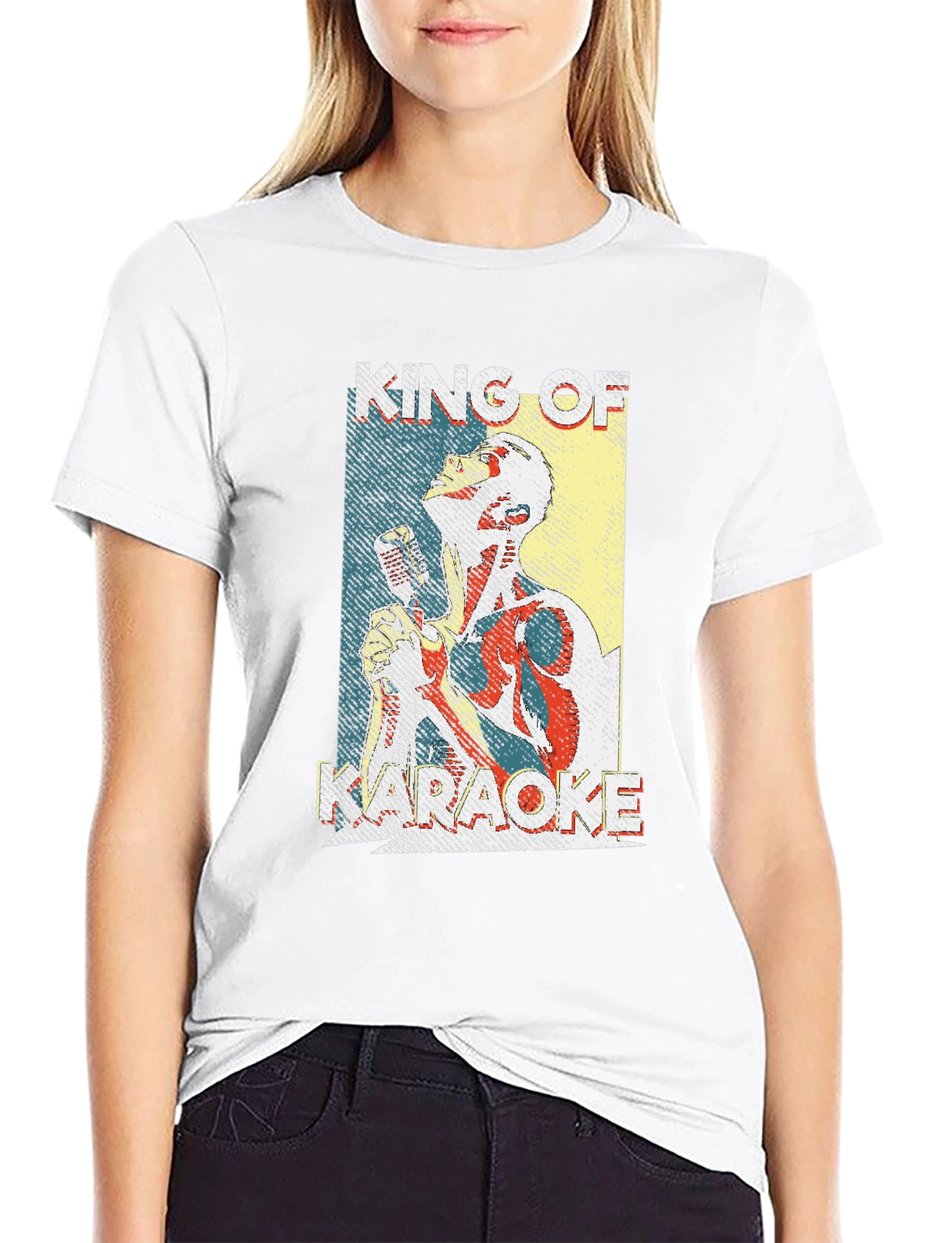 Black King of Karaoke Black T-Shirt view 9