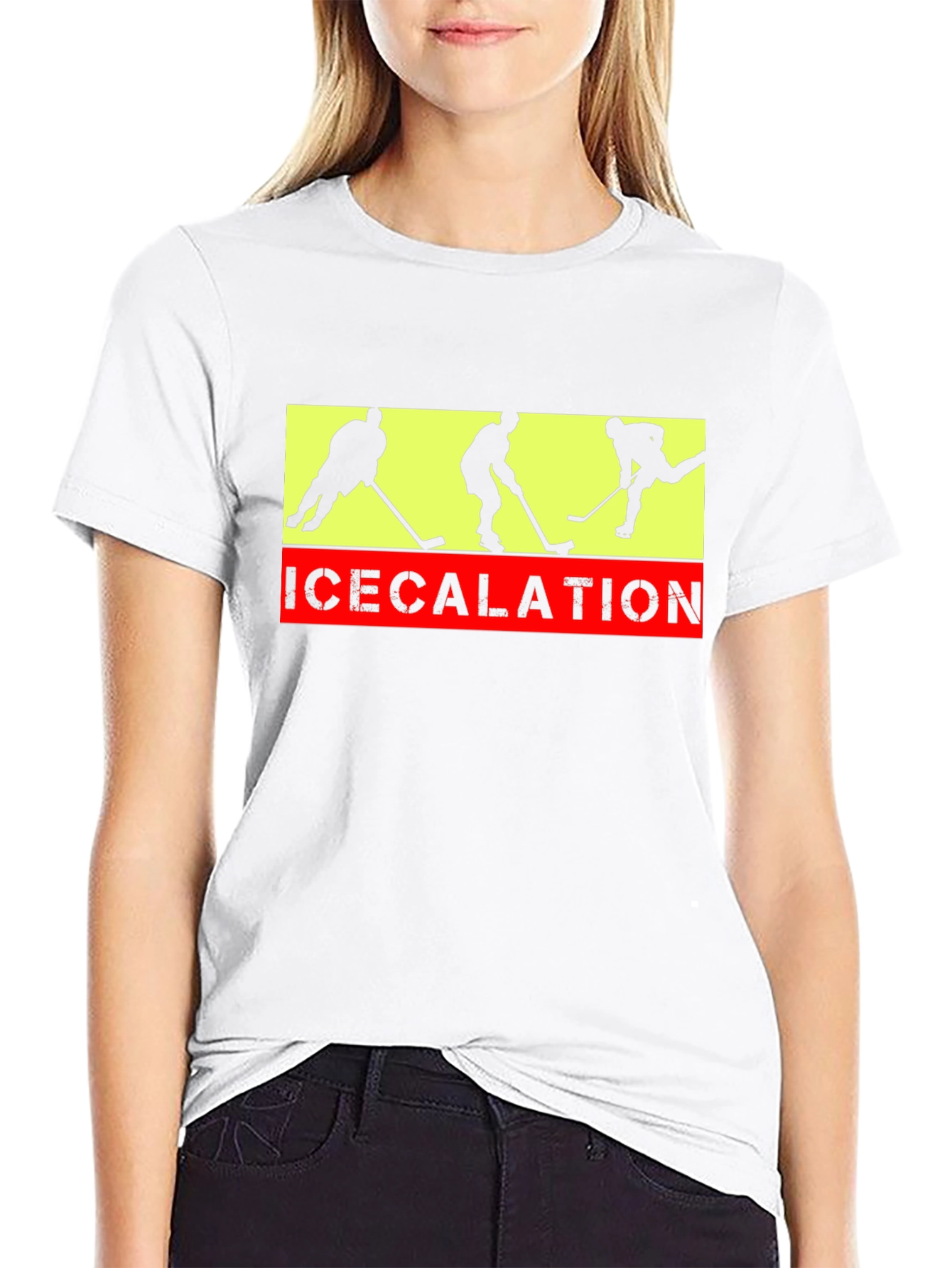 Black Icecalation Hockey T-Shirt view 9