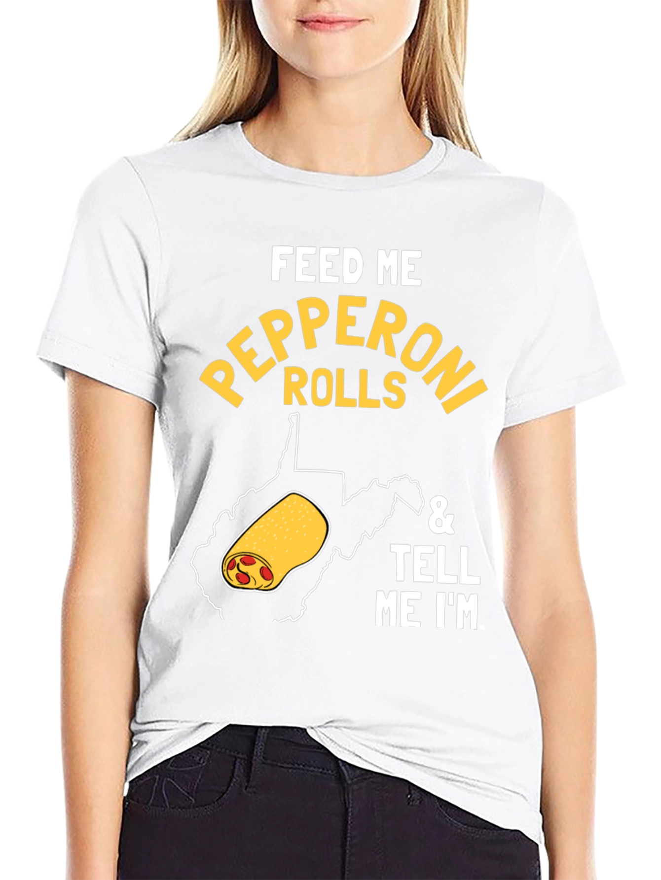 Black Feed Me Pepperoni Rolls Graphic Tee view 9