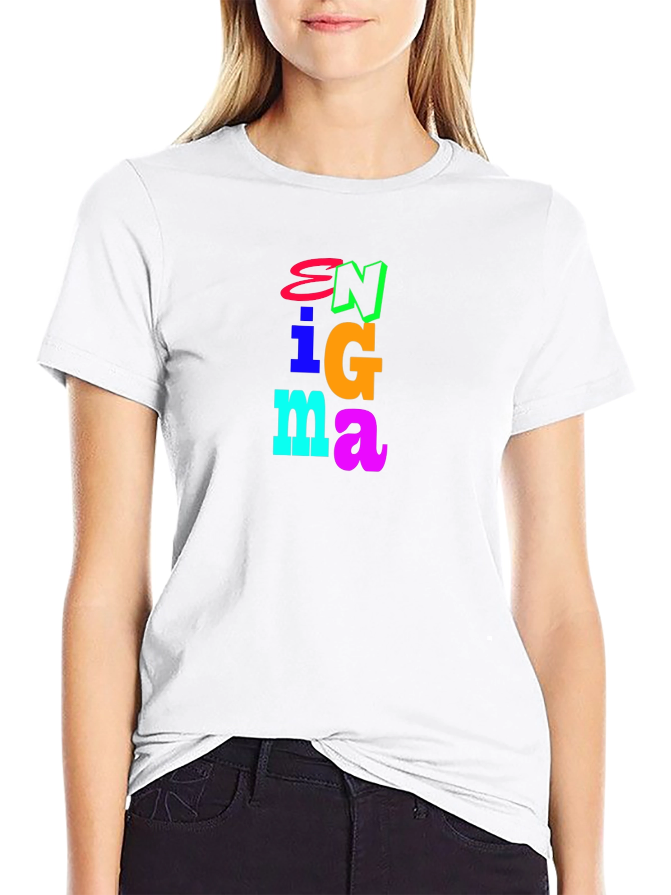 Black Enigma Graphic Tee - Bold Colorful Design view 9