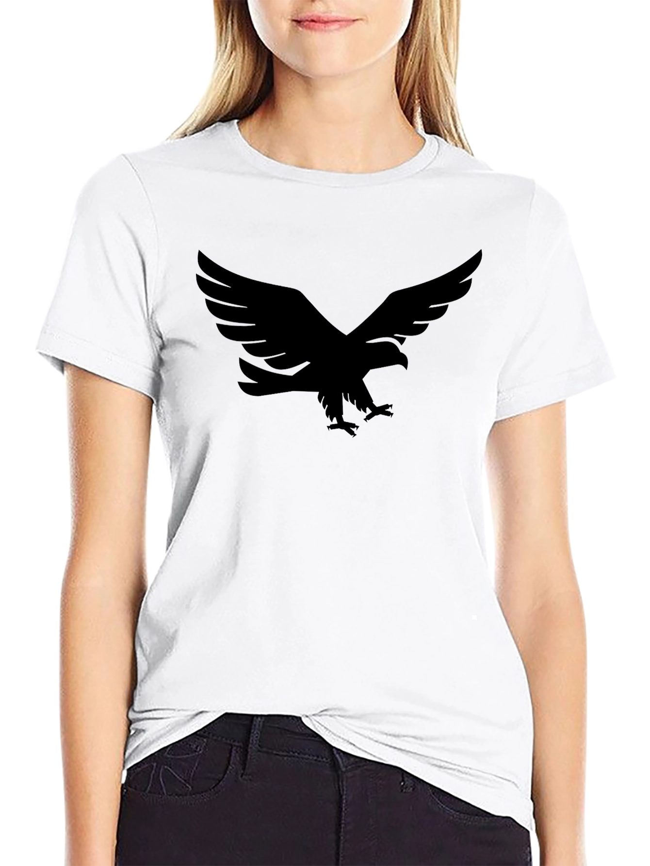 Black Black Eagle Graphic T-Shirt - Men's Fashion view 9