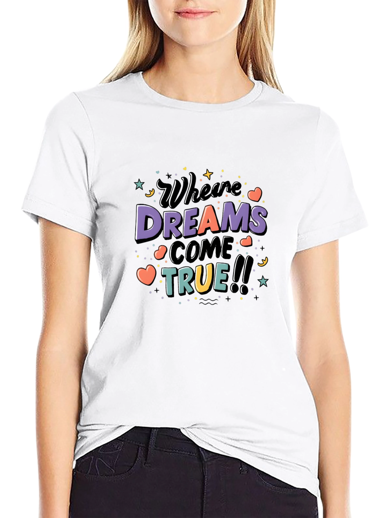 Black Dreams Come True Graphic Tee view 9