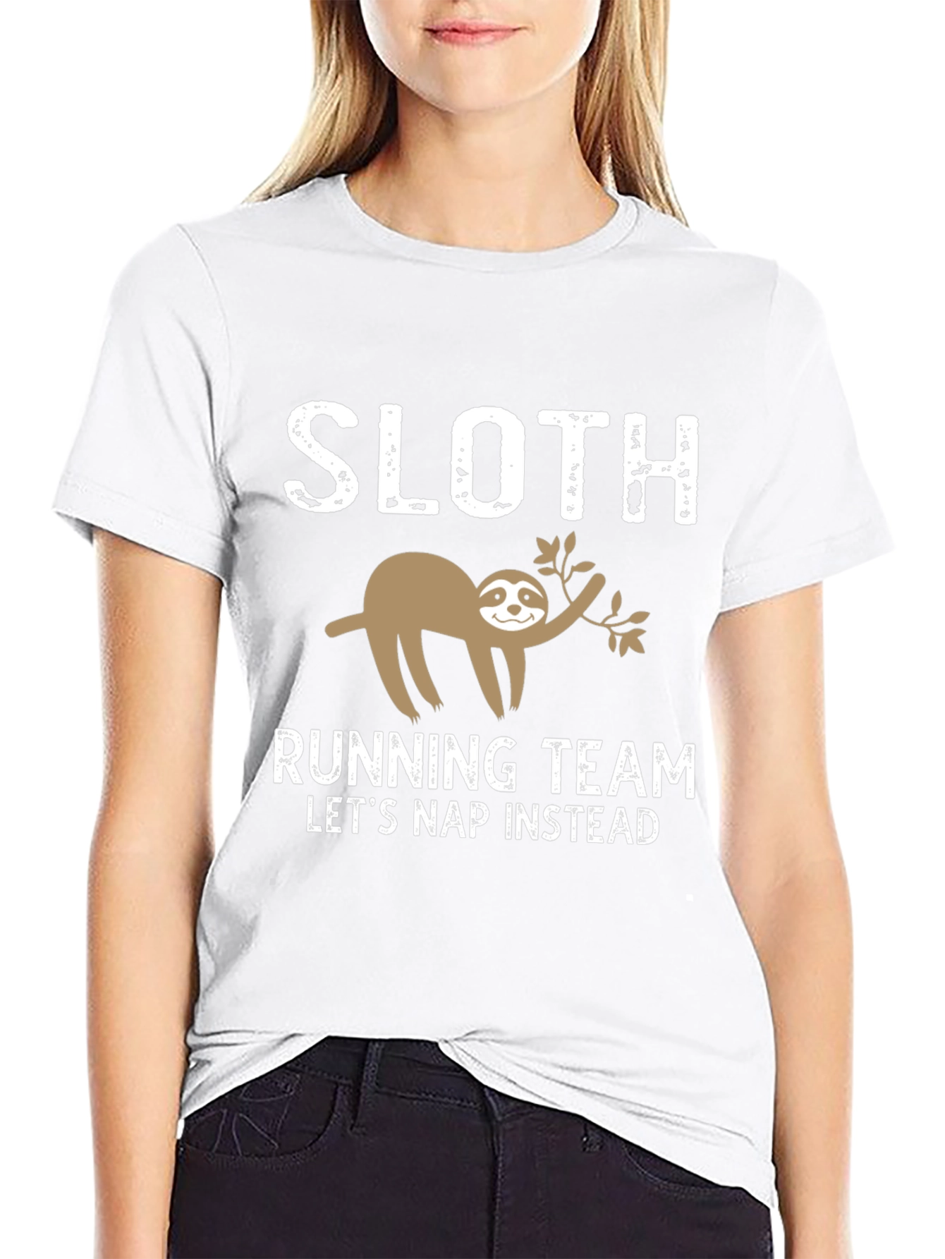 Black Sloth Running Team Black Graphic T-Shirt view 9