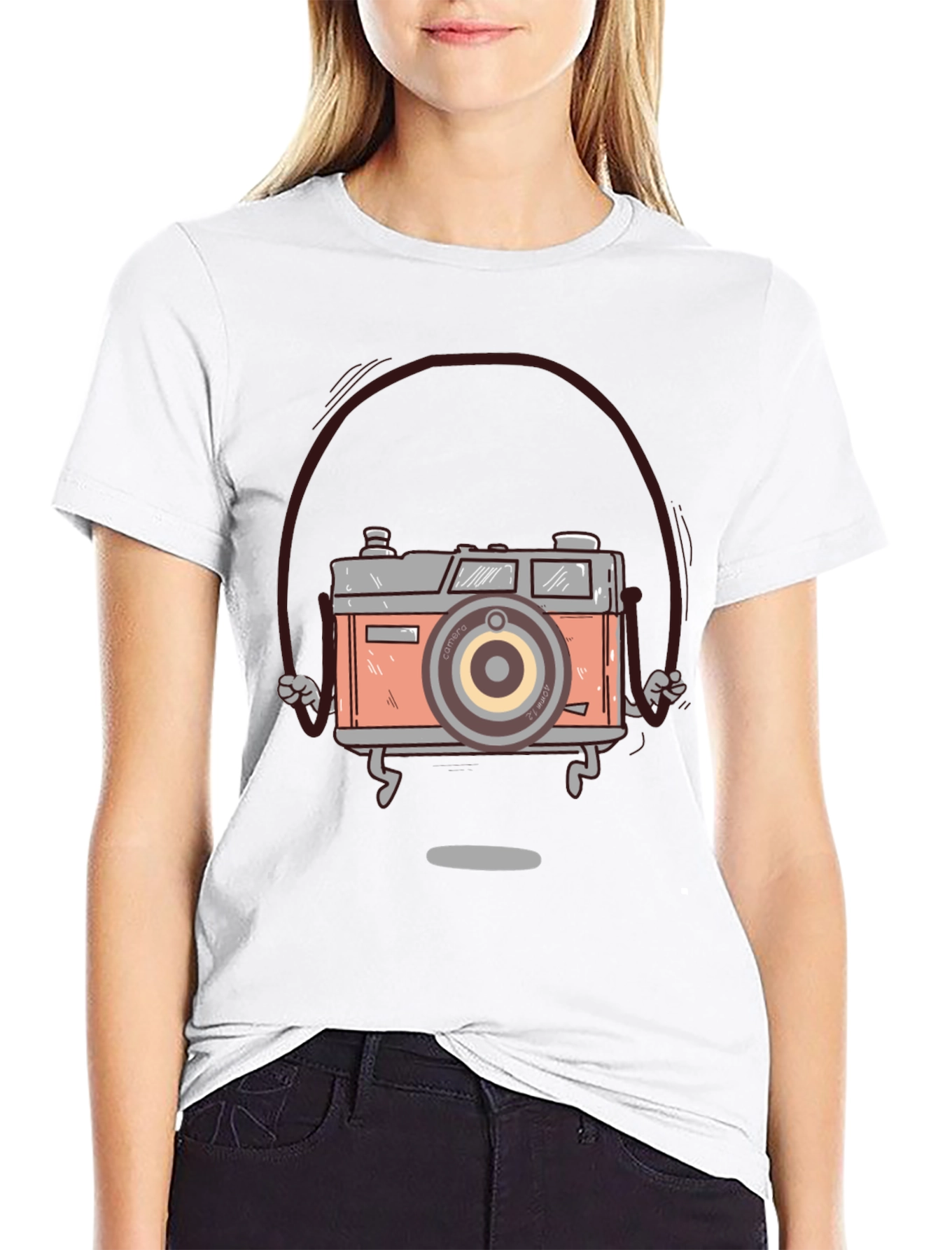 Black Vintage Camera Graphic Tee - Cool Retro Style view 9