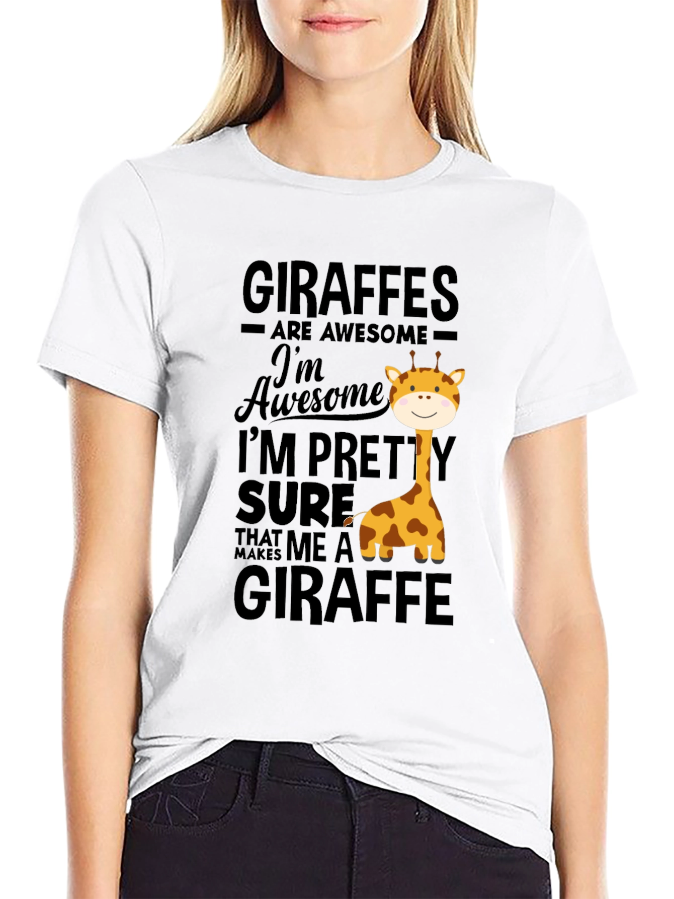 Black Giraffe Lover T-Shirt - Awesome Giraffes Tee view 9