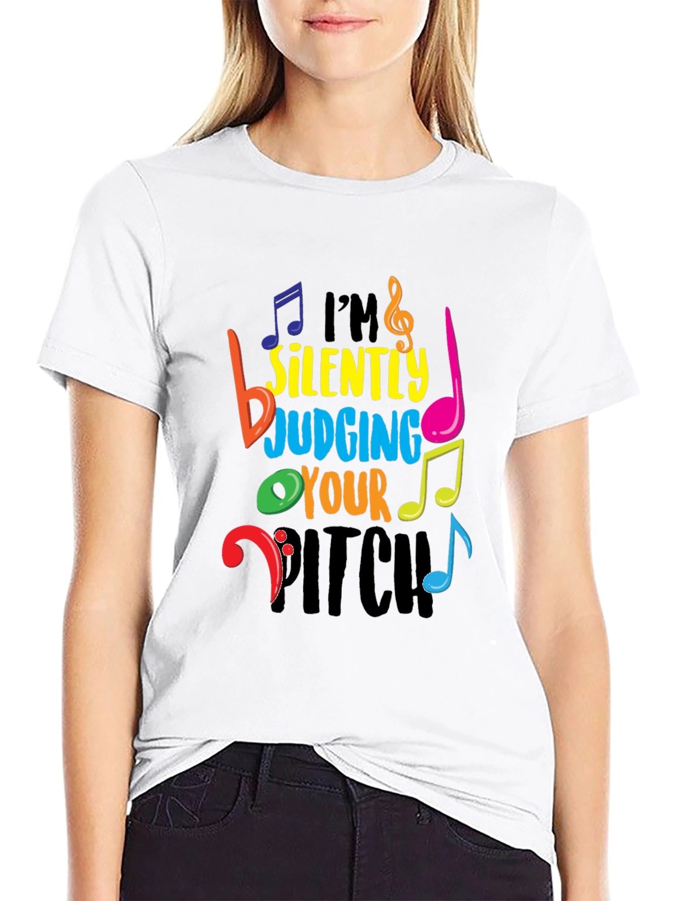 Black I'm Silently Judging Your Pitch T-Shirt view 9
