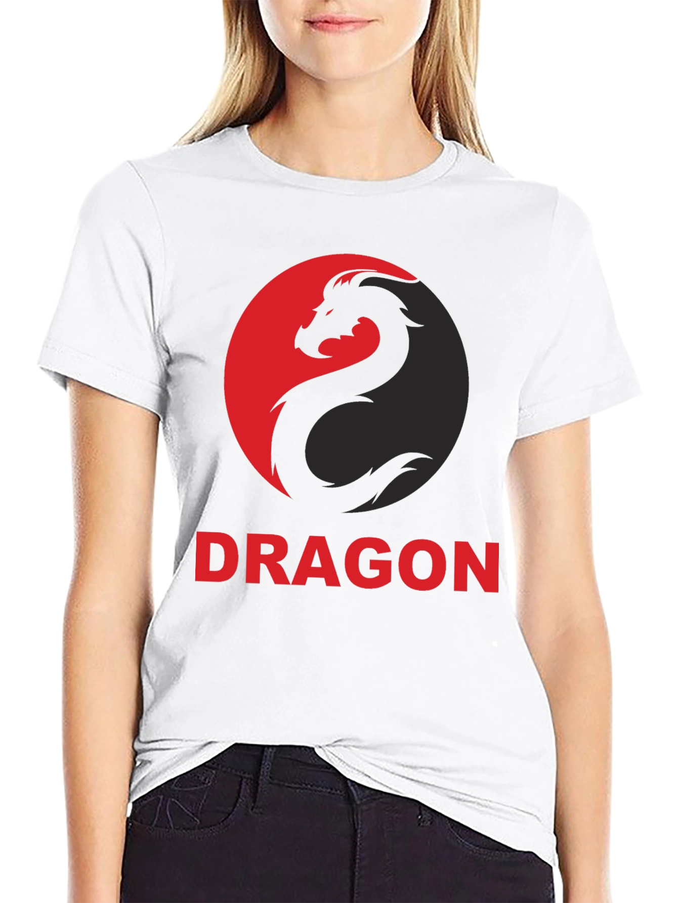 Black Dragon Graphic Tee - Black Cotton T-Shirt view 9