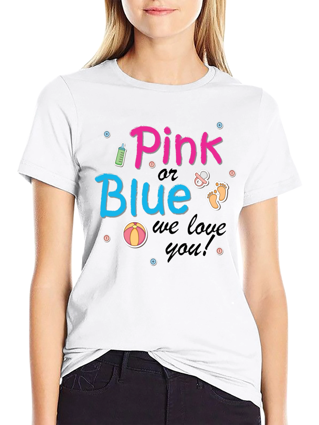 Pink or Blue Baby Shower T-Shirt - 9