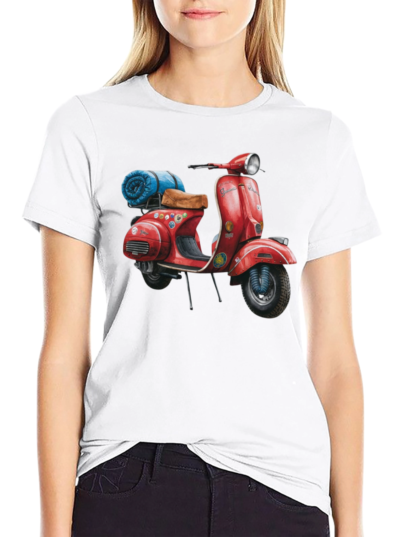 Vintage Vespa Scooter Graphic T-Shirt - 9