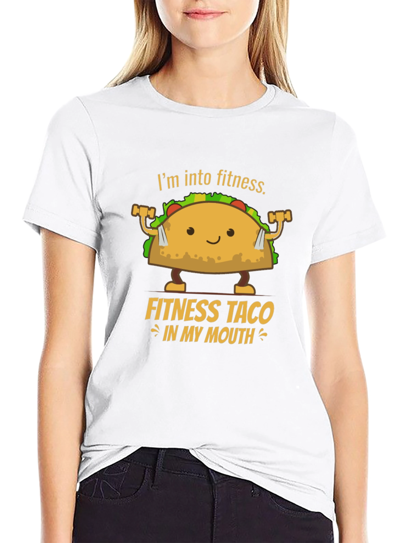 Black Fitness Taco T-Shirt - Humorous Workout Tee view 9