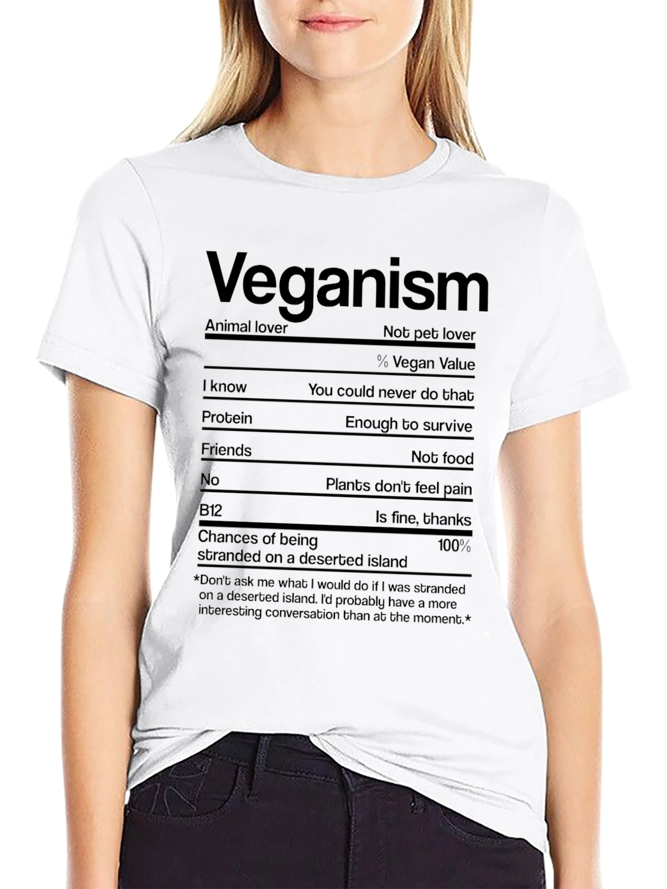 Black Veganism T-Shirt Animal Lover Not Pet Lover Funny Vegan Tee view 9