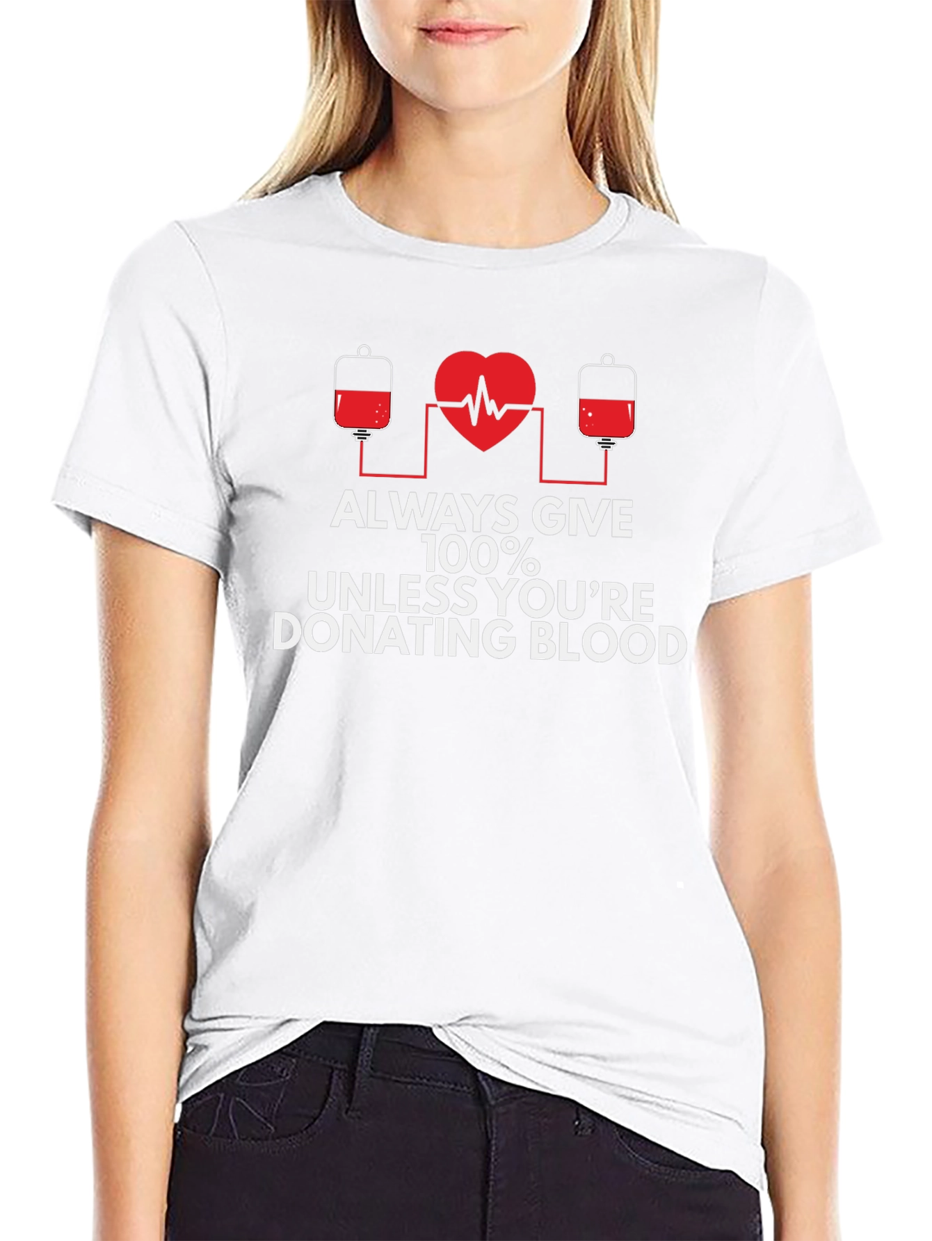 Donate Blood T-Shirt - Always Give 100% - 9