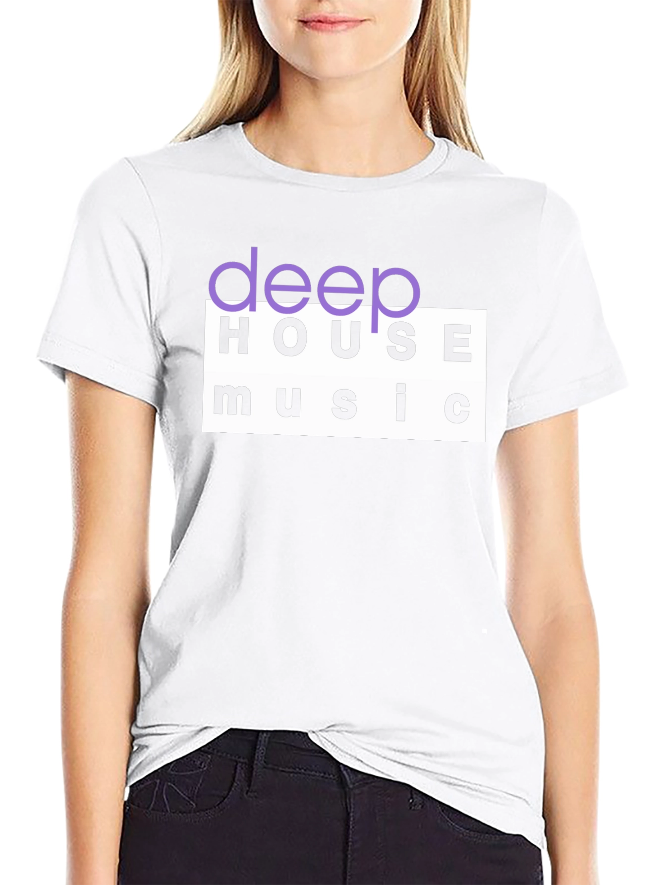 Black Deep House Music Black Graphic T-Shirt view 9