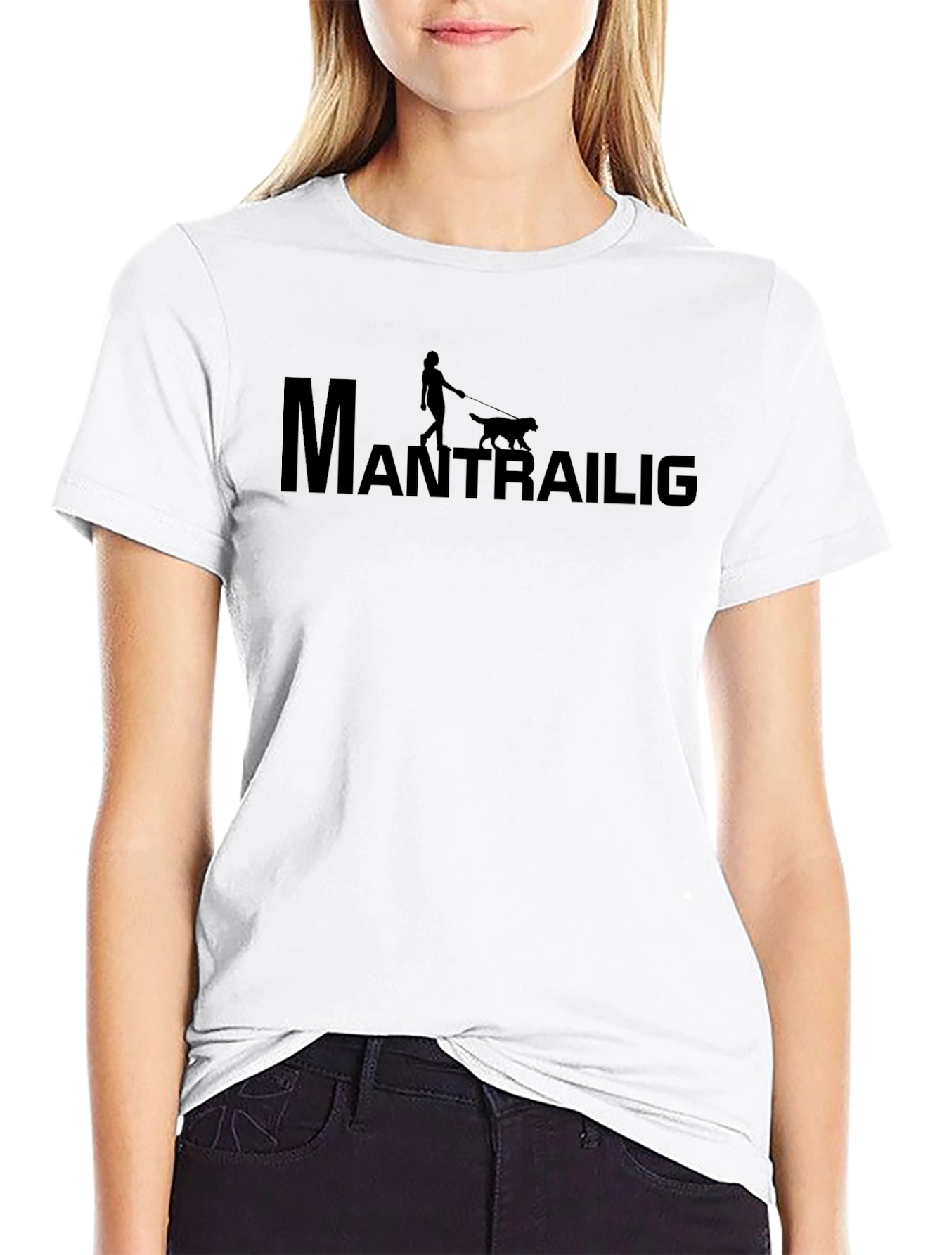 Black Mantrailing Dog Walk T-Shirt view 9