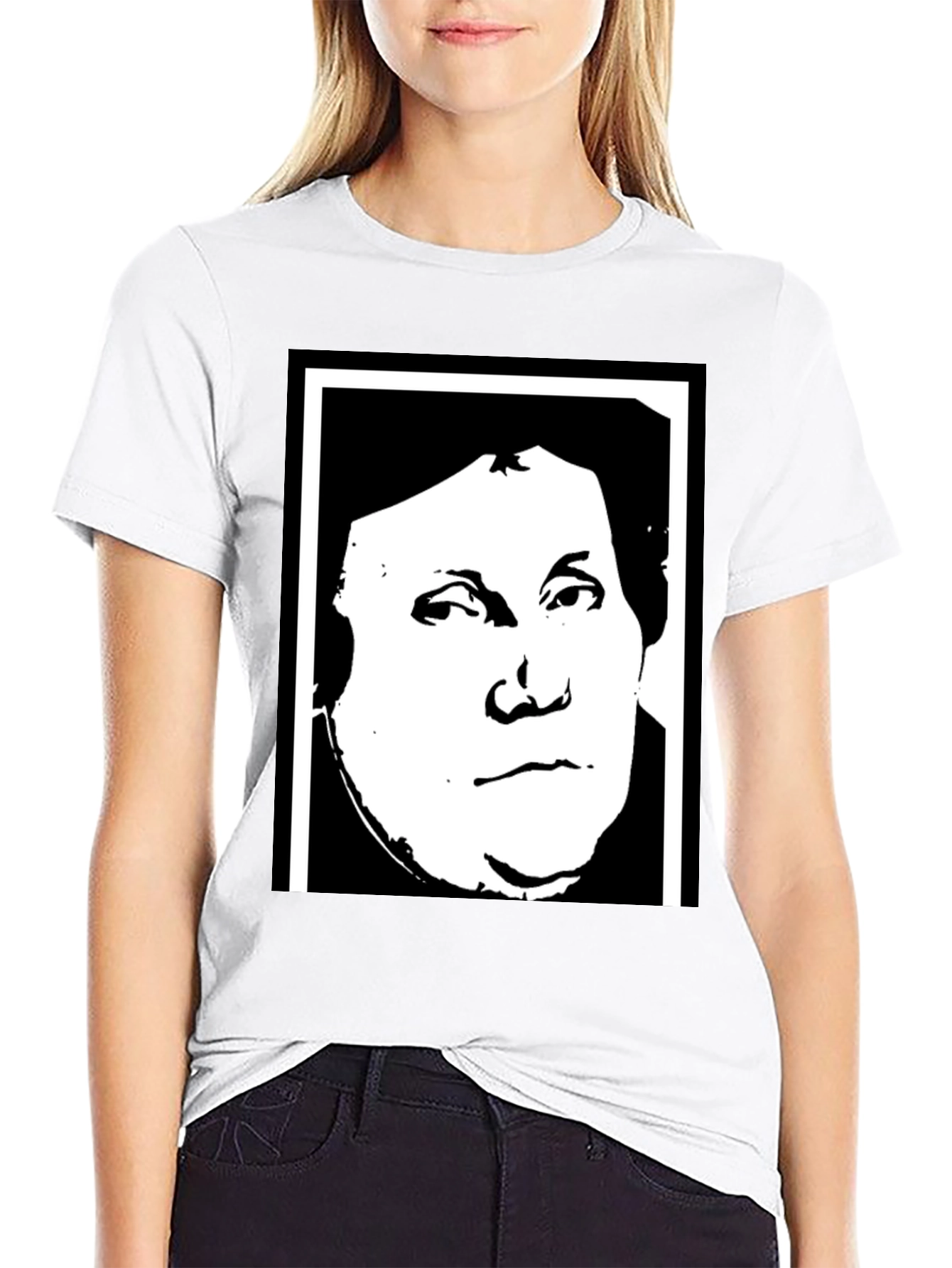 Black Martin Luther Graphic Tee - Black Unisex T-Shirt view 9