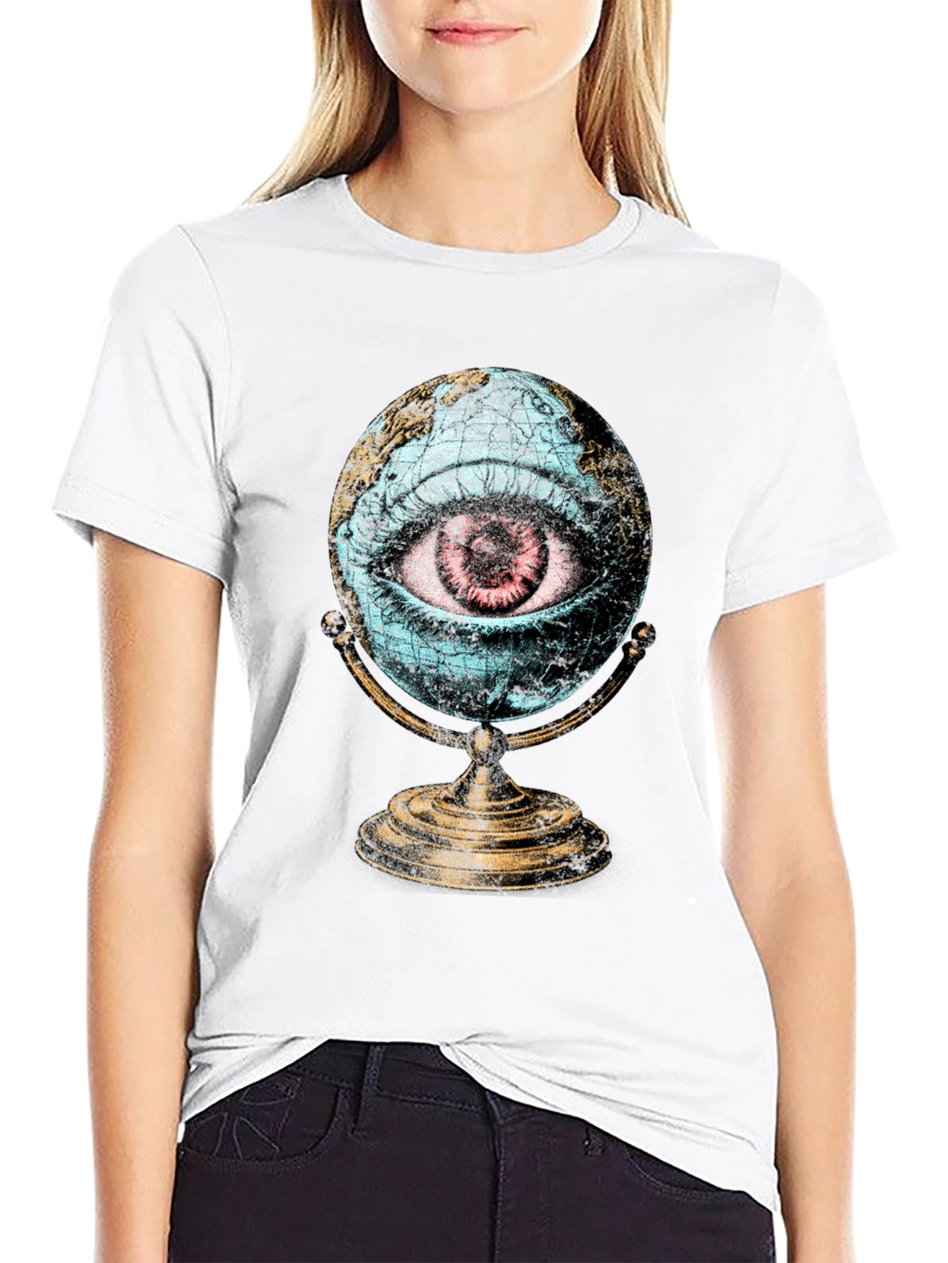 Black Eye of the World Graphic Tee - Black Cotton view 9