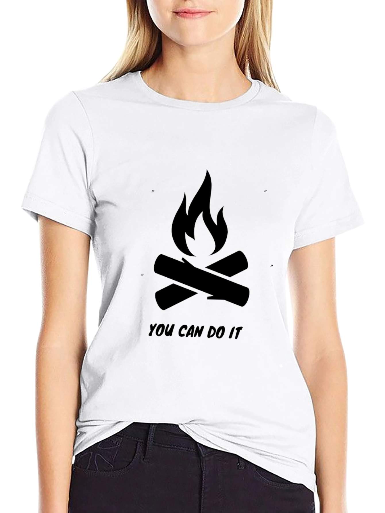 Black Motivational Campfire Graphic T-Shirt view 9