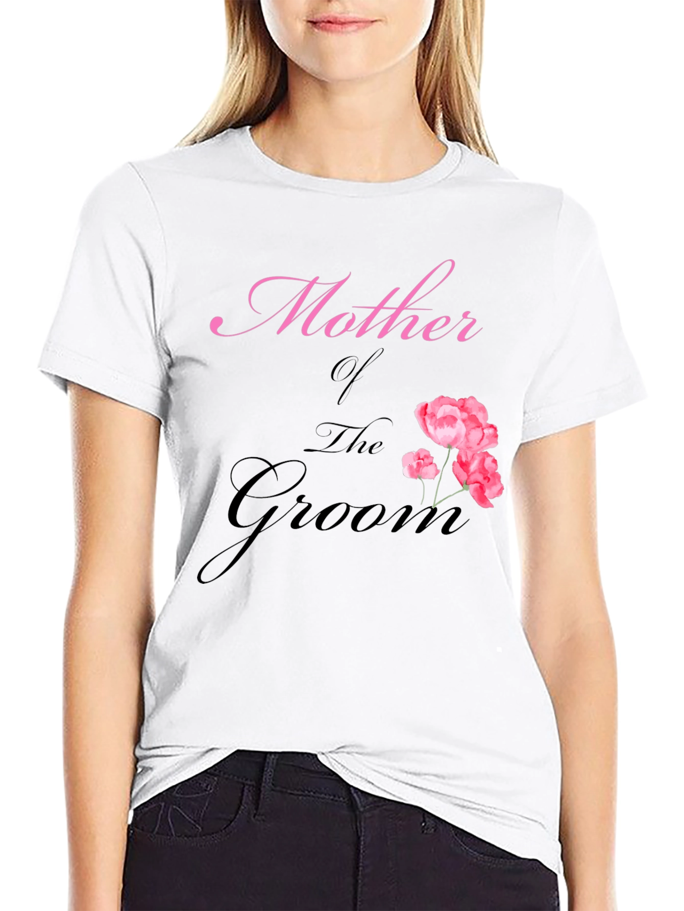 Black Mother of the Groom Floral T-Shirt view 9