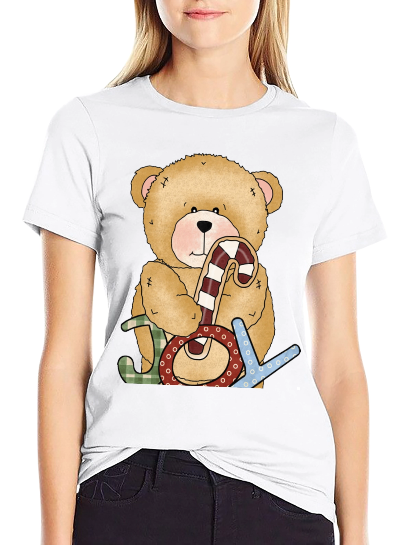 Black Teddy Bear JOY Graphic Tee view 9