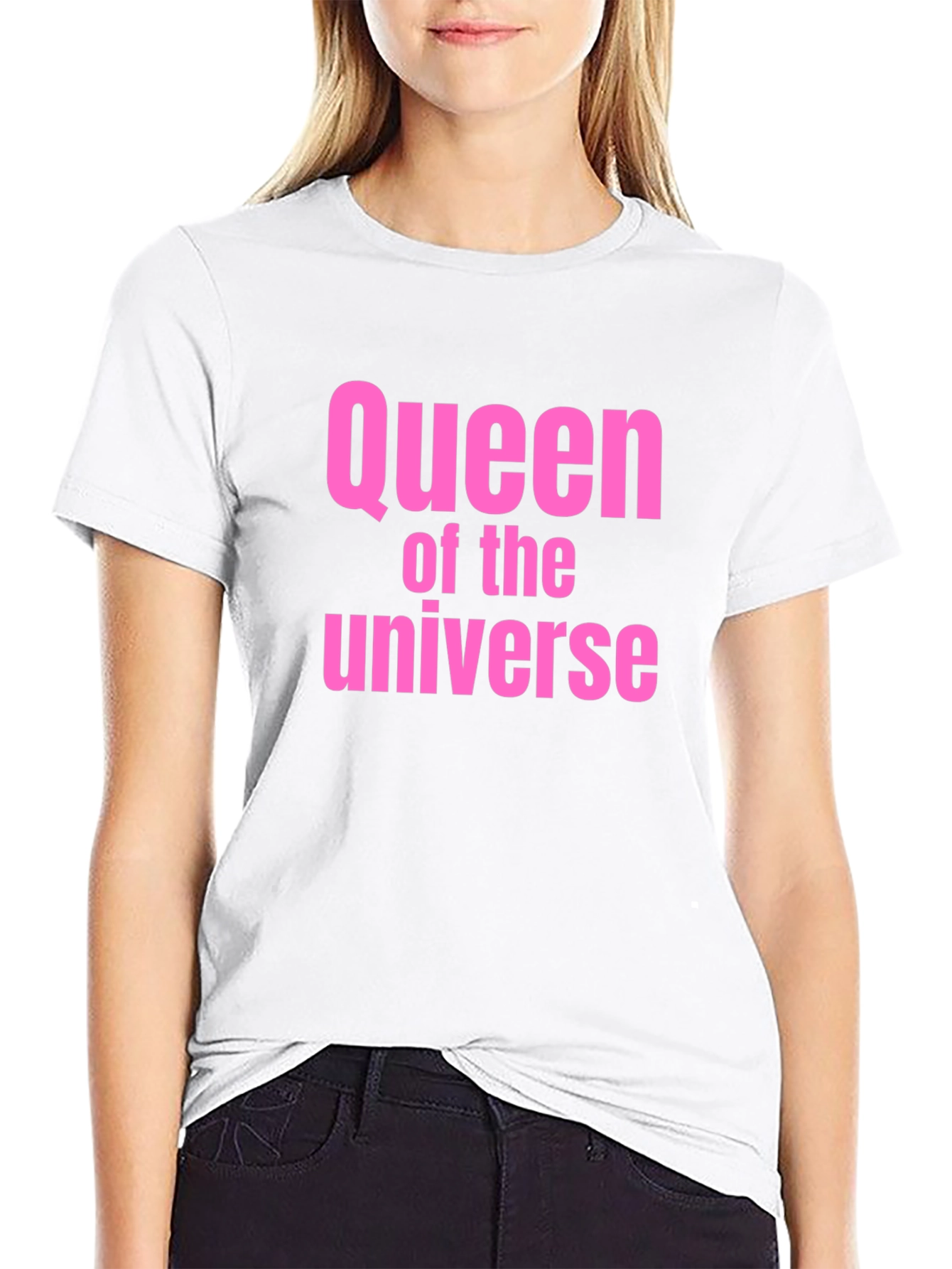 Black Queen of the Universe T-Shirt - Pink Graphic Tee view 9