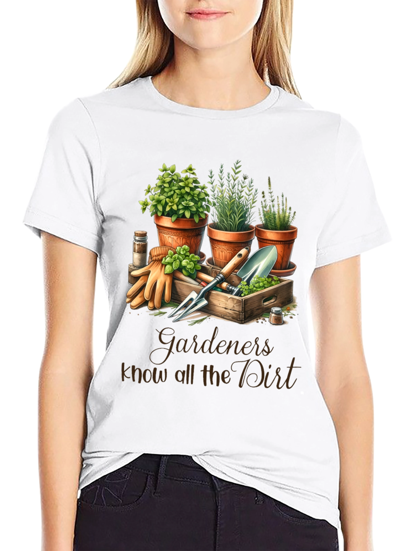 Black Gardener's Know All the Dirt T-Shirt view 9