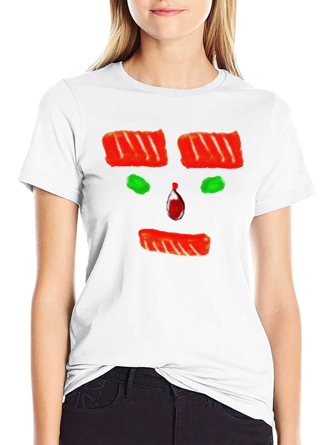 Black Funny Face Black T-Shirt view 9