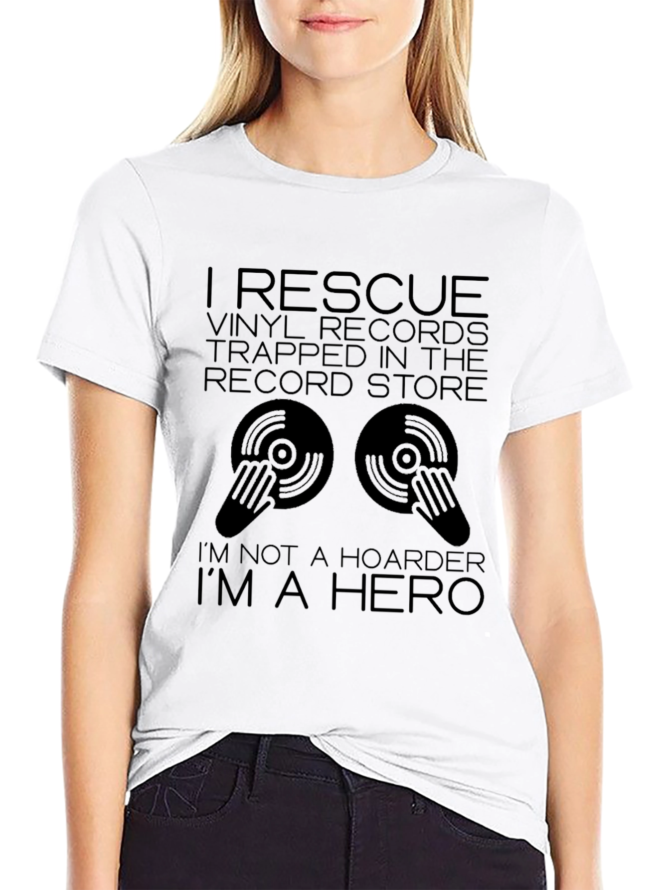 Black Vinyl Records Rescue T-Shirt - Hero Collector view 9