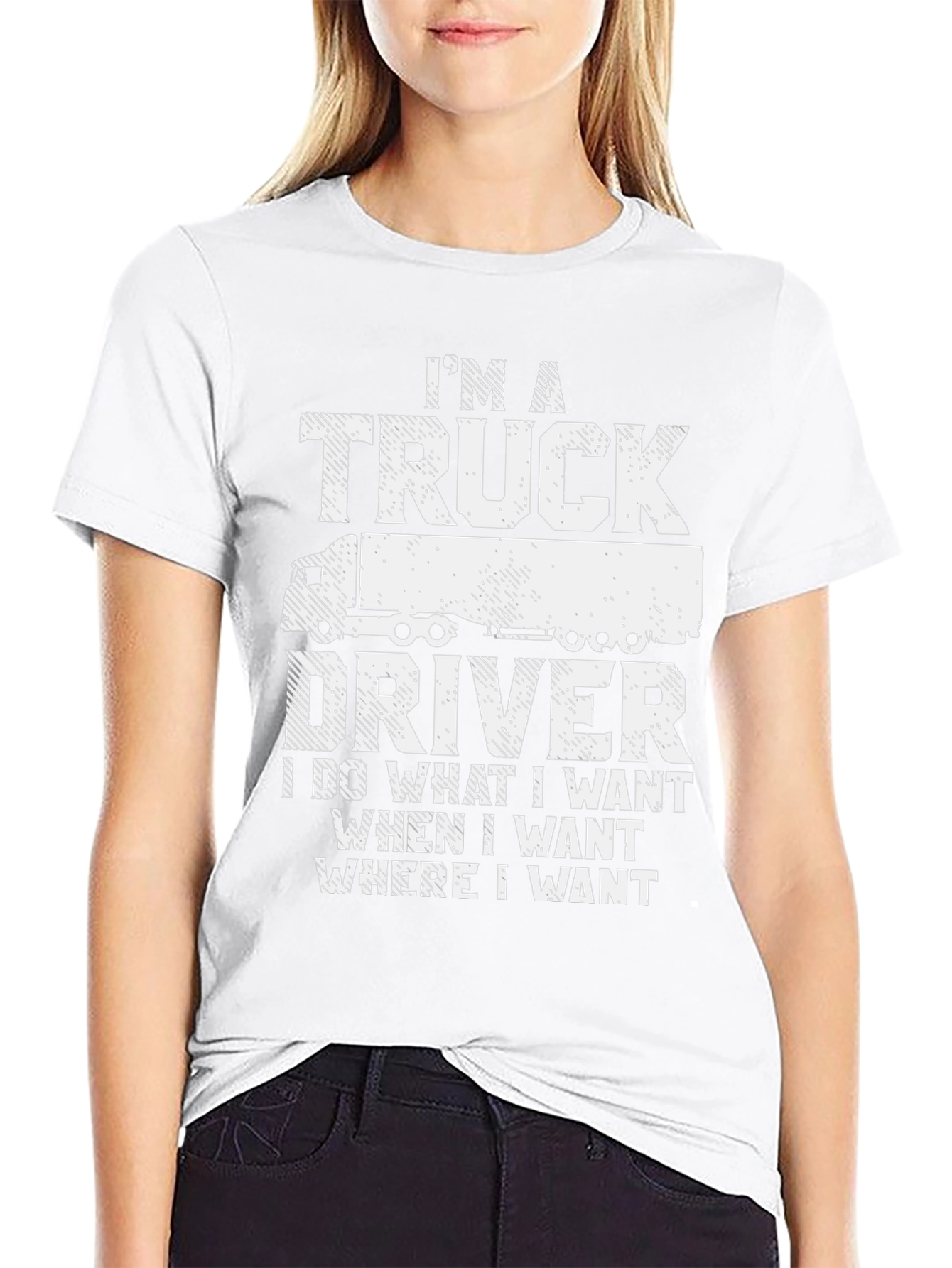 Black I'm a Truck Driver T-Shirt view 9