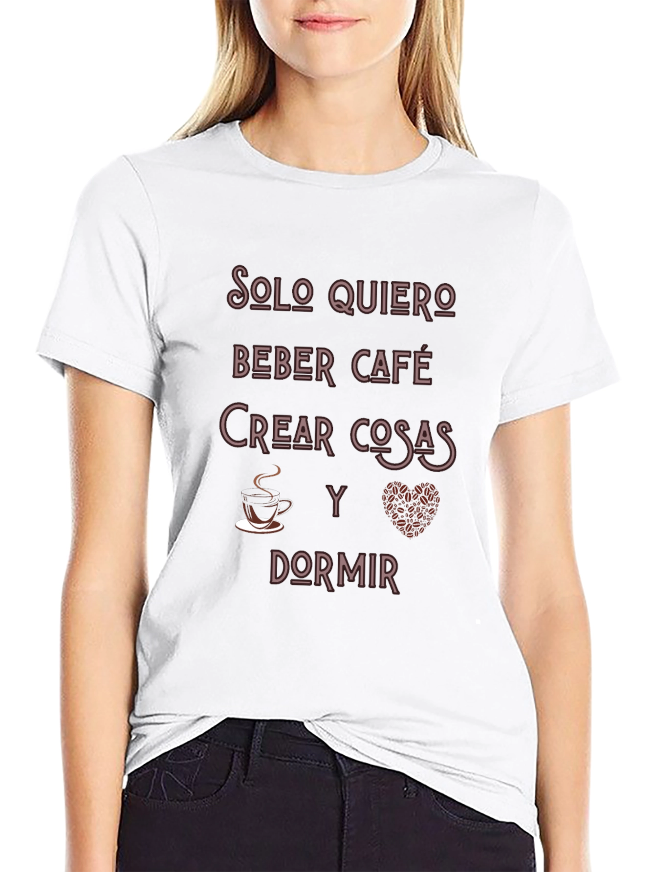 Black Coffee Lover T-Shirt - 'Solo Quiero' Graphic Tee view 9