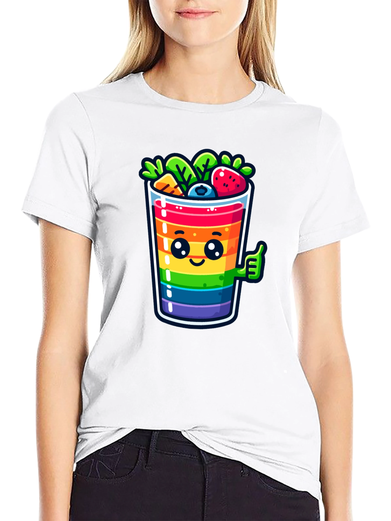 Black Rainbow Smoothie T-Shirt view 9