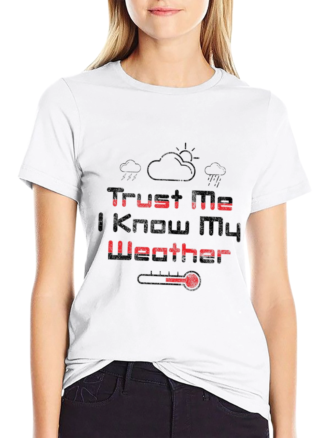 Black Trust Me Weather Graphic Tee view 9