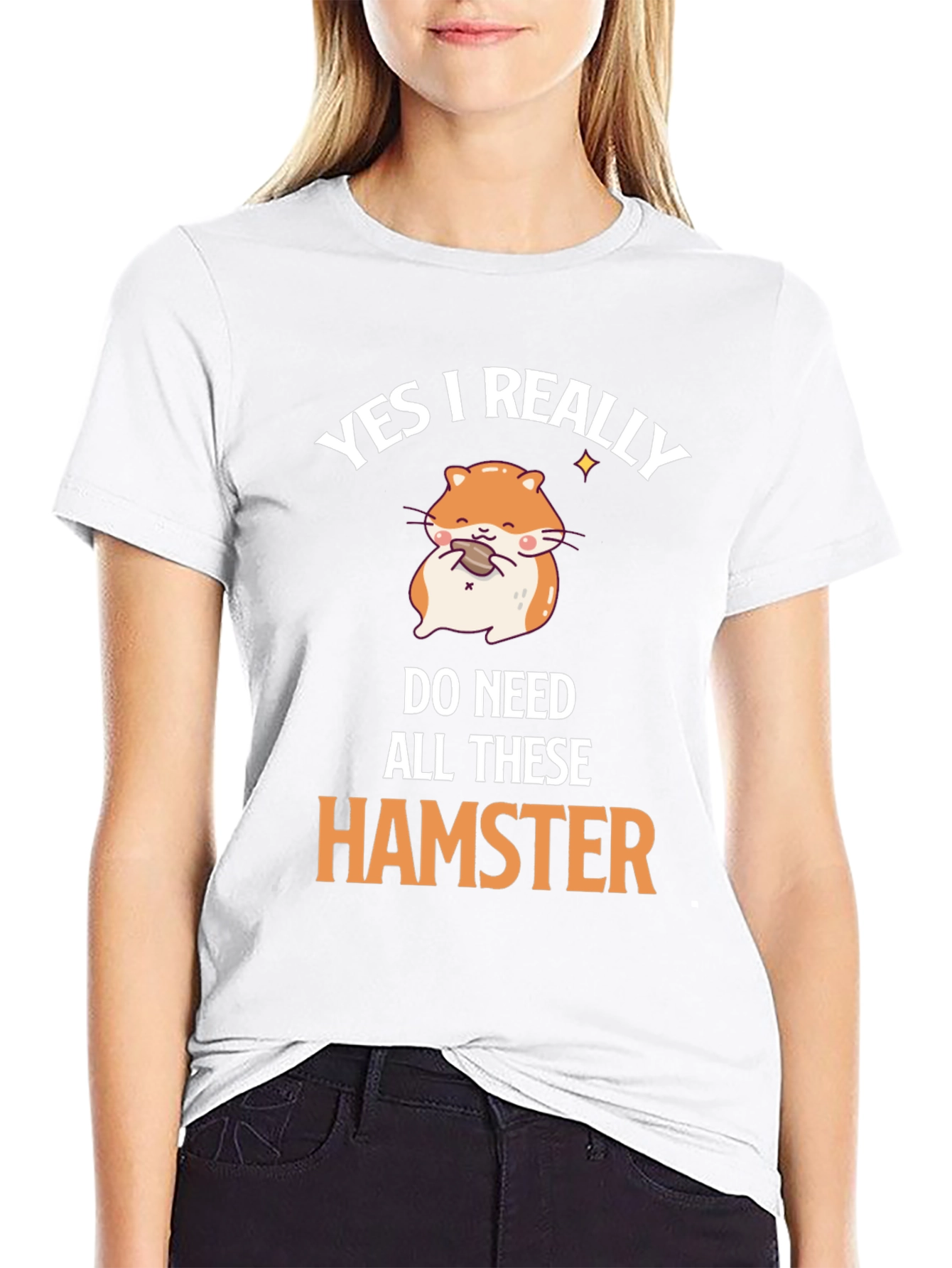 Black Funny Hamster T-Shirt - I Really Do Need All These Hamsters view 9
