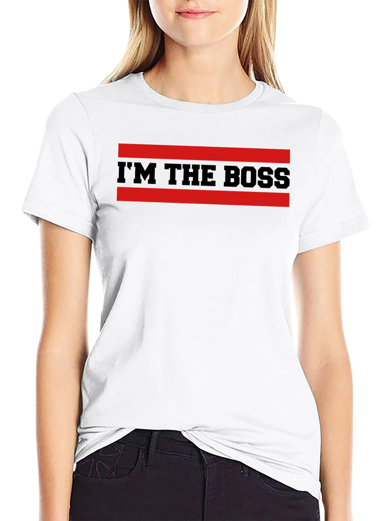 Black I'm The Boss Graphic T-Shirt - Bold Statement Tee view 9
