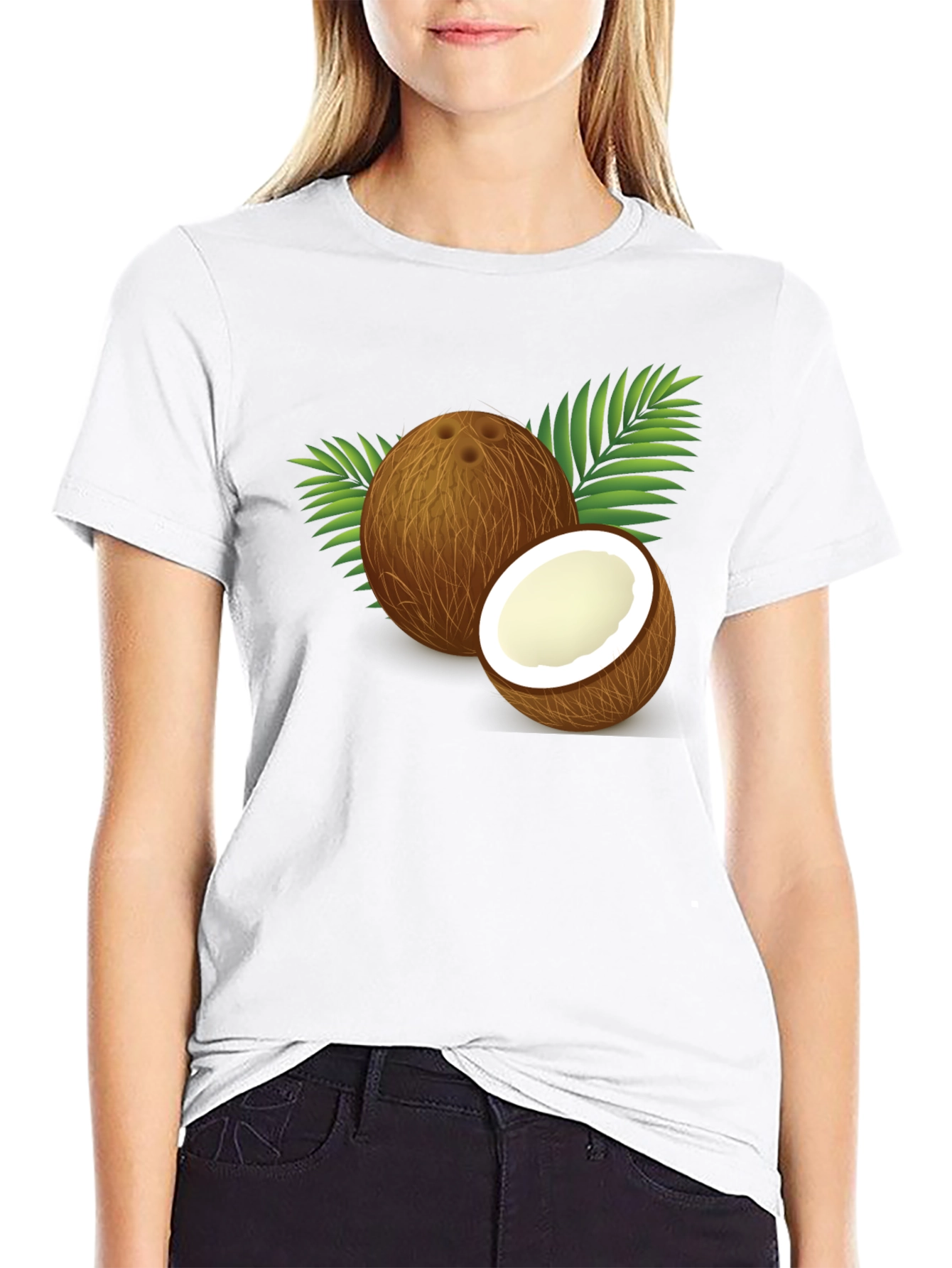 Black Coconut Graphic Tee - Tropical Summer Vibes view 9