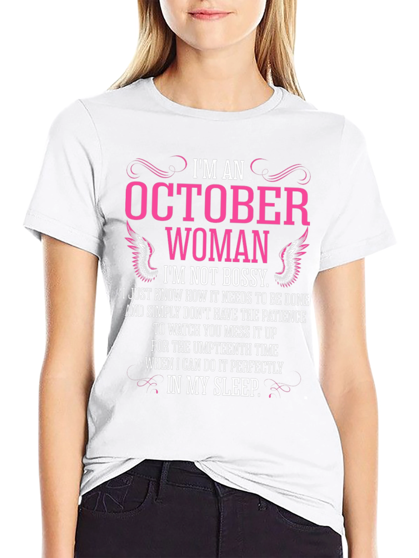 Black October Woman Graphic T-Shirt - Funny Birthday Gift view 9