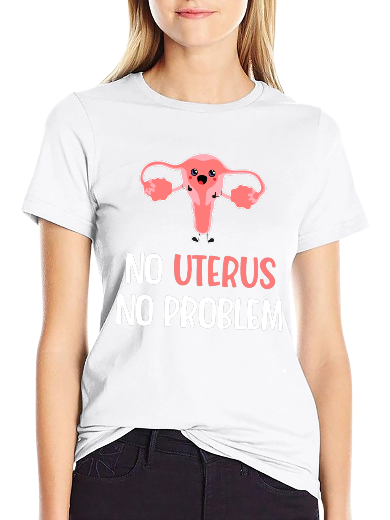 Black No Uterus, No Problem T-Shirt view 9