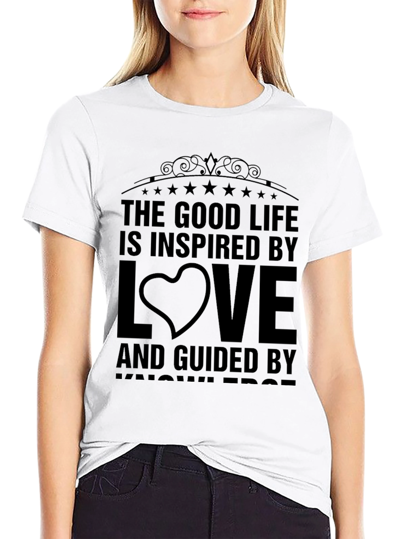Black Good Life Inspired by Love T-Shirt view 9