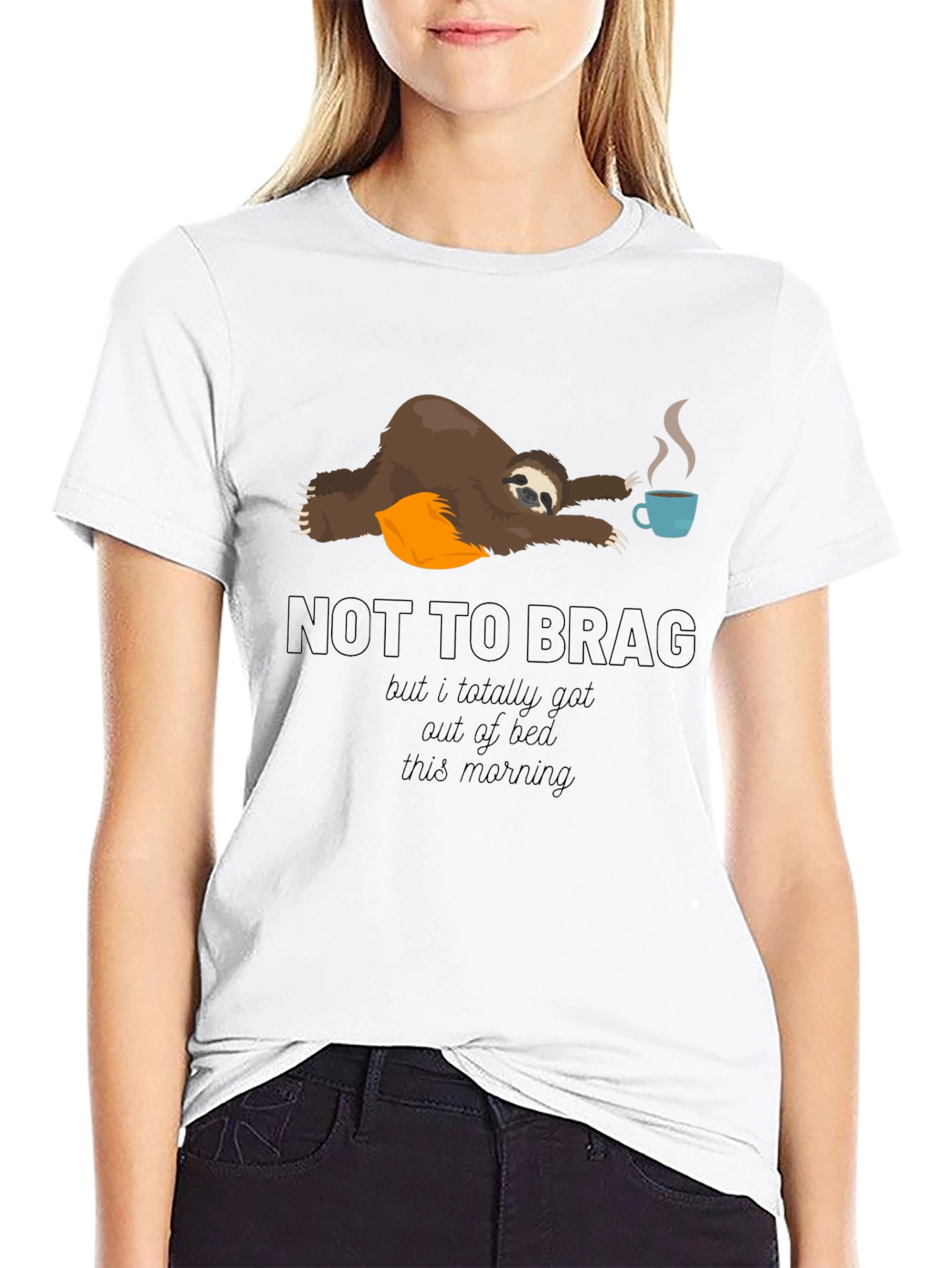 Black Sloth Coffee T-Shirt - Not To Brag view 9