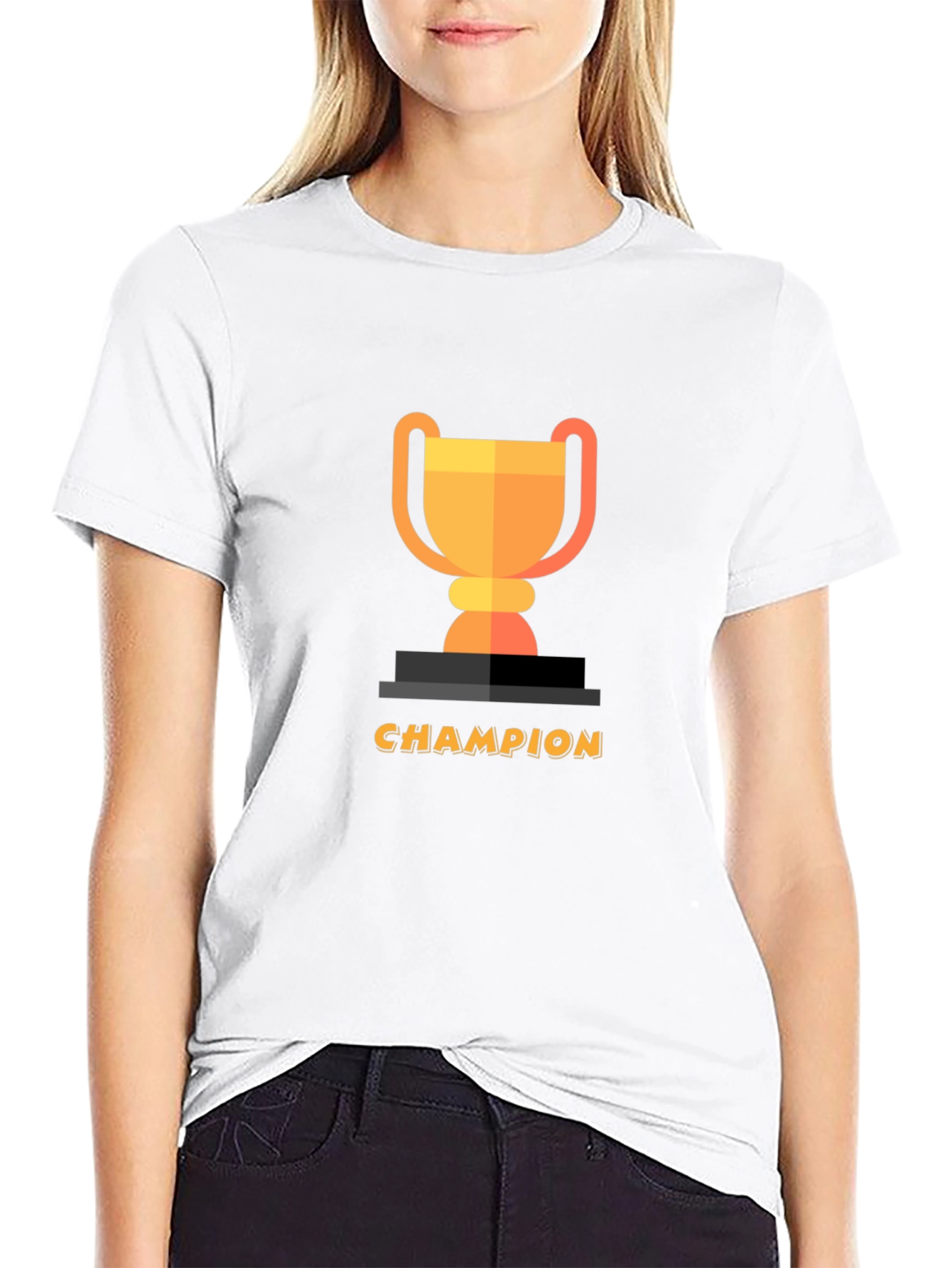 Black Champion Trophy Graphic Black T-Shirt view 9