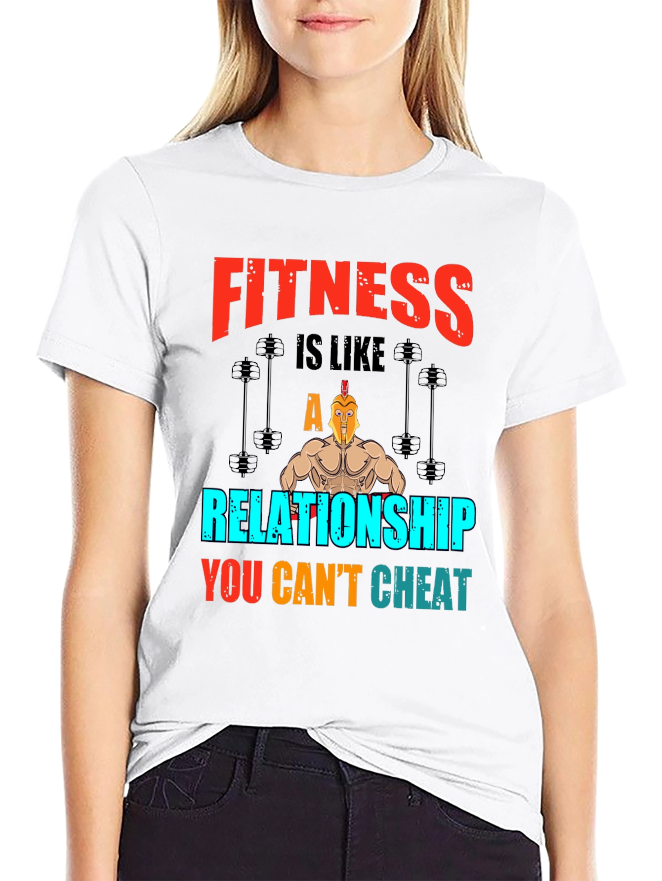 Black Fitness Relationship Graphic Tee view 9