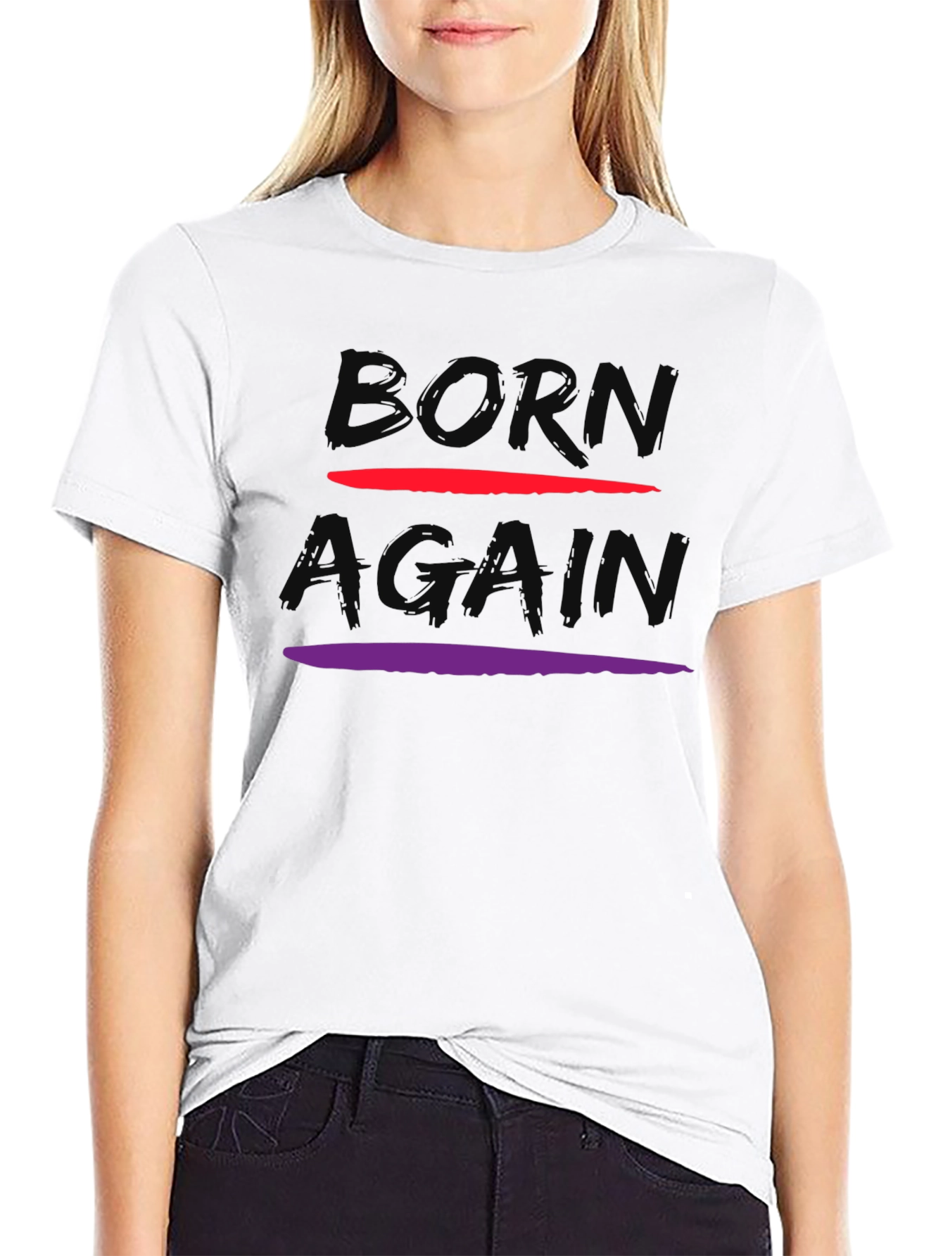 Black Born Again Graphic Tee - Stylish Cotton Blend view 9