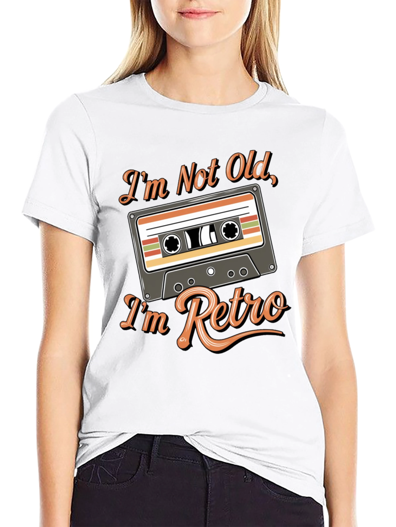 Black Retro Cassette Tape T-Shirt - I'm Not Old view 9