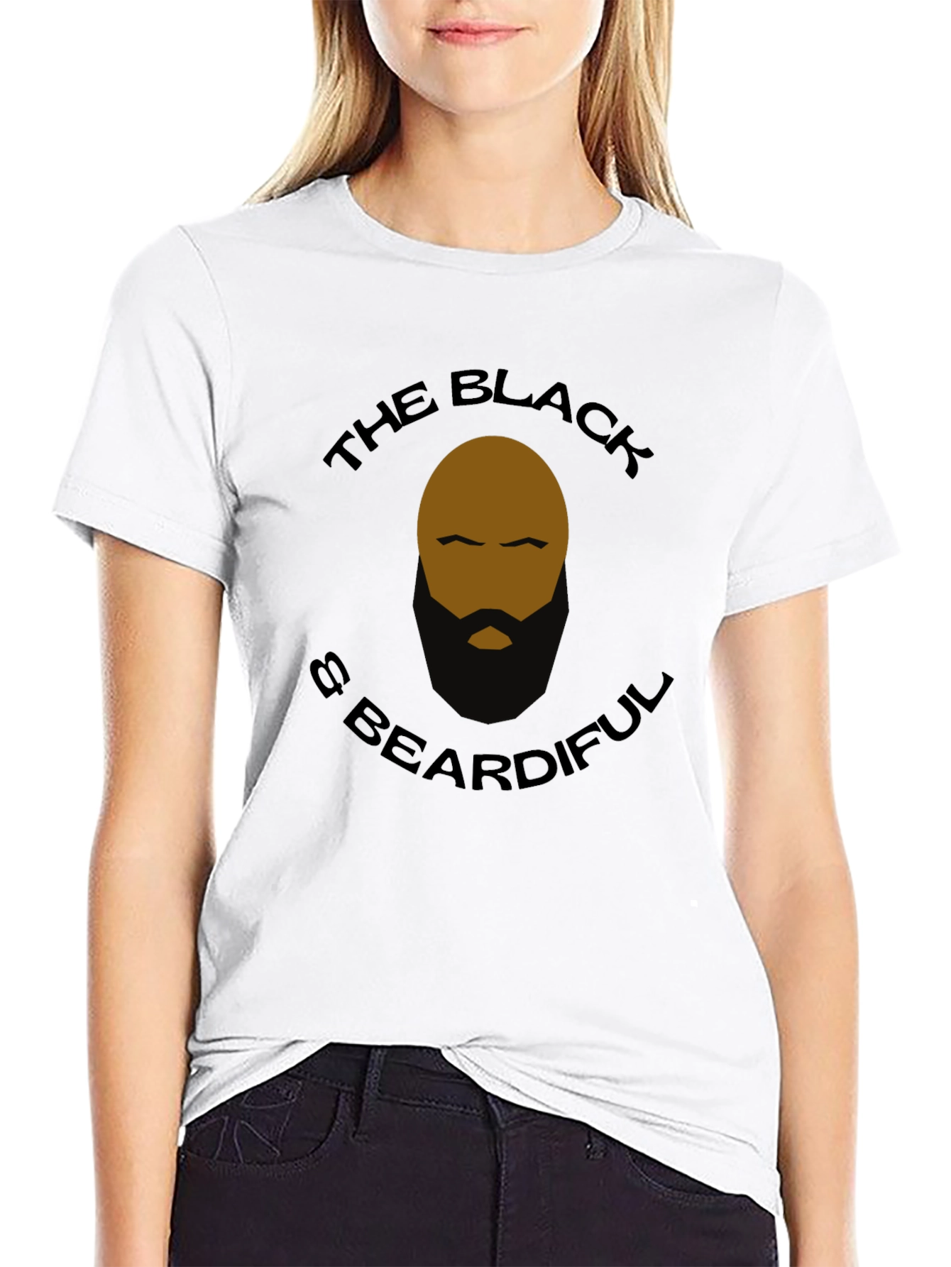 Black The Black & Beardiful T-Shirt - Graphic Tee view 9